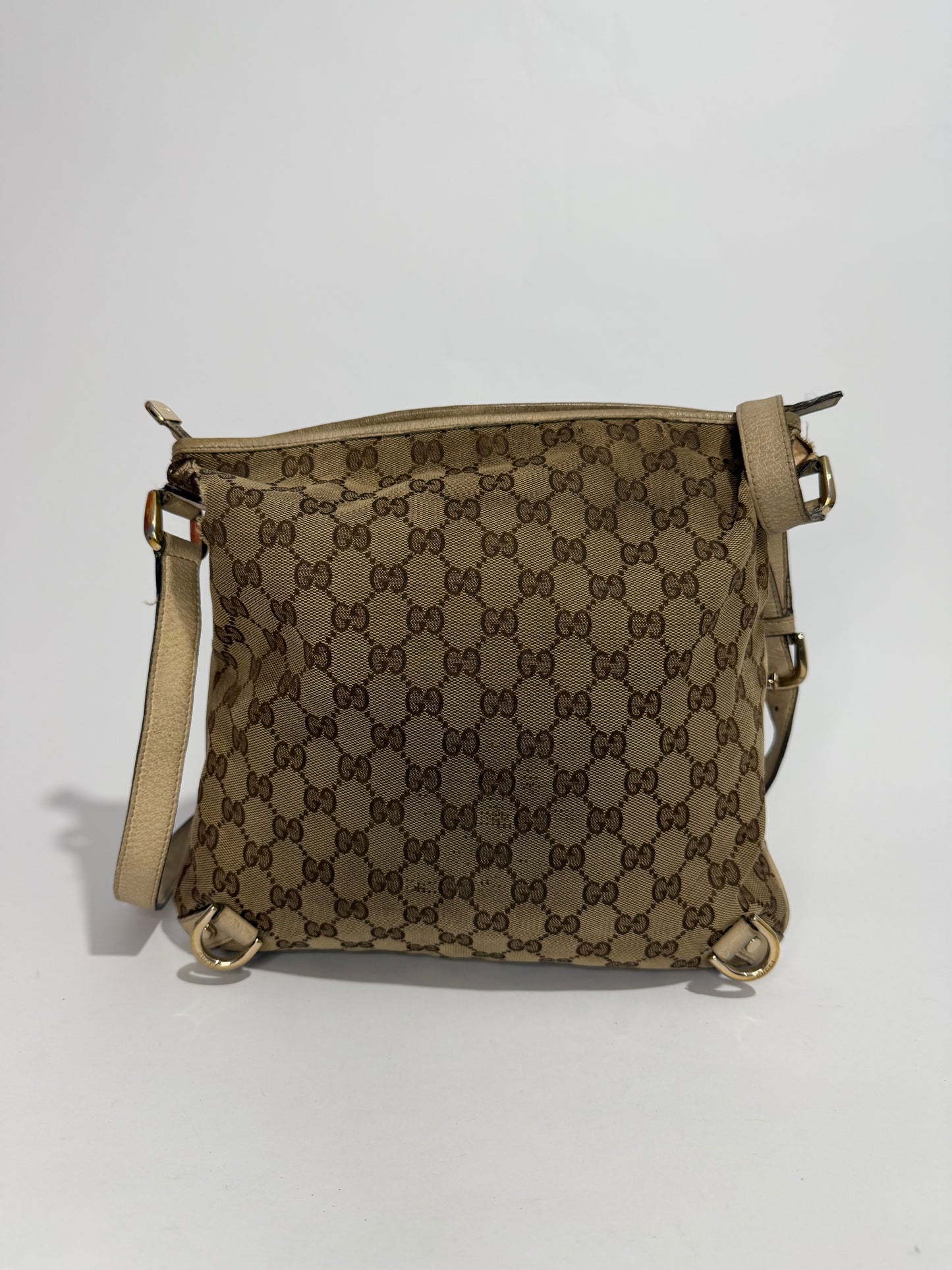 Gucci Brown/Beige GG Canvas Abbey D-Ring Handbag