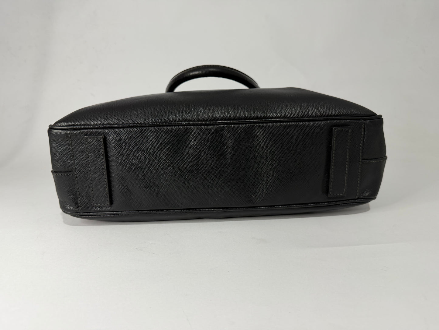 PRADA Leather Travel Briefcase Black