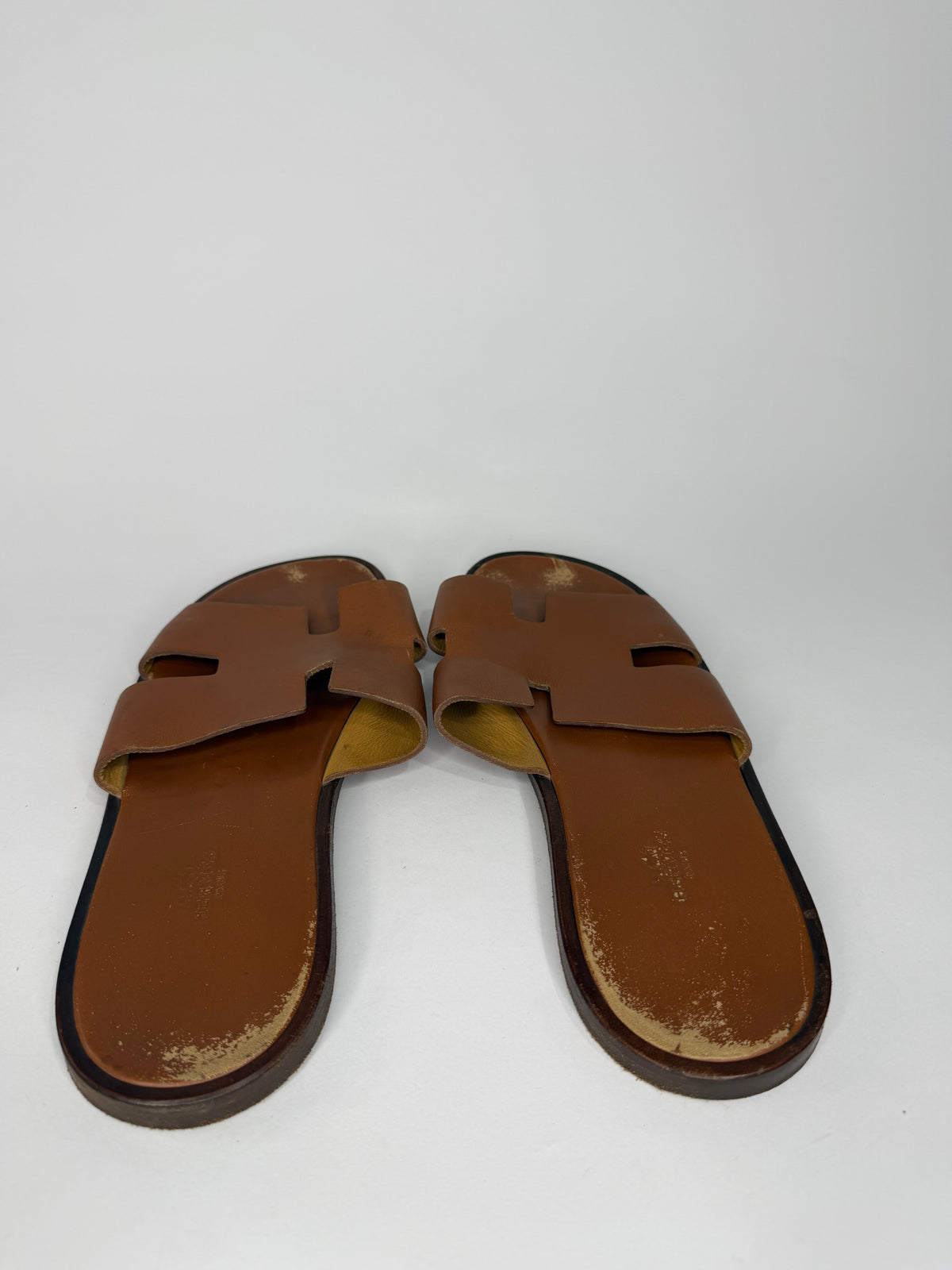 Hermes Brown Izmir Leather sandal Size 45 EU/ 12 US/ 11 UK