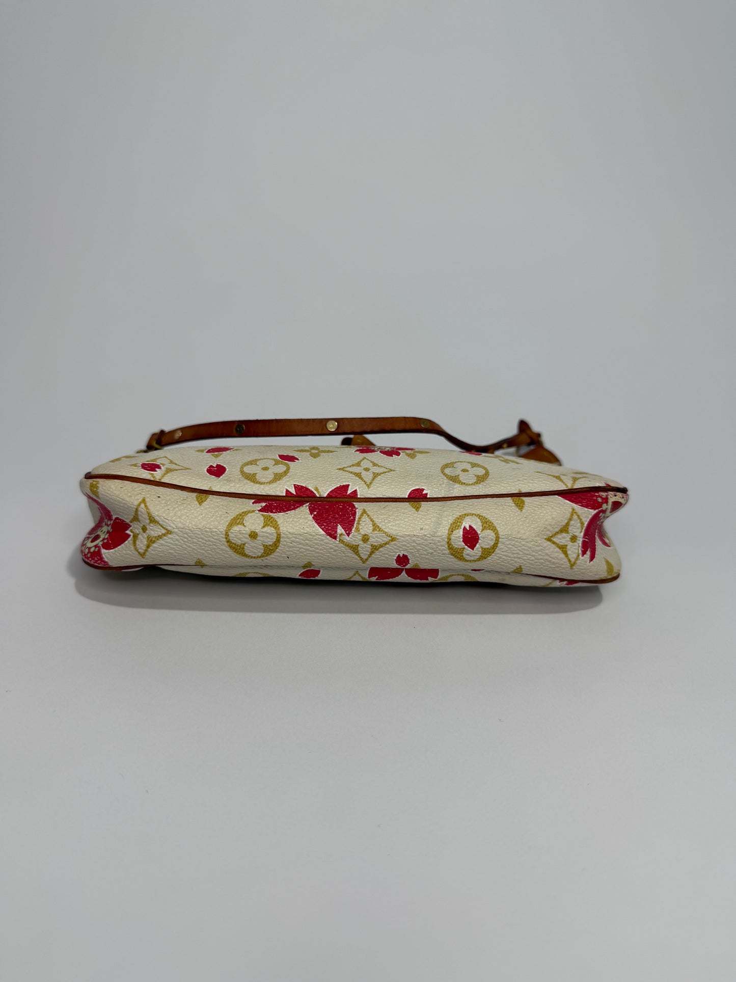 LOUIS VUITTON
Limited Edition Rouge Monogram Cherry Blossom Accessories Pochette Bag