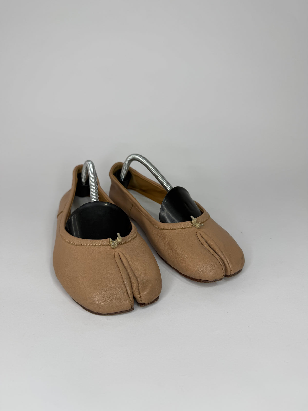 Maison Margiela Tabi Ballet Flats Brown Leather Split-Toe EU 37 / 7 US/ 4 UK
