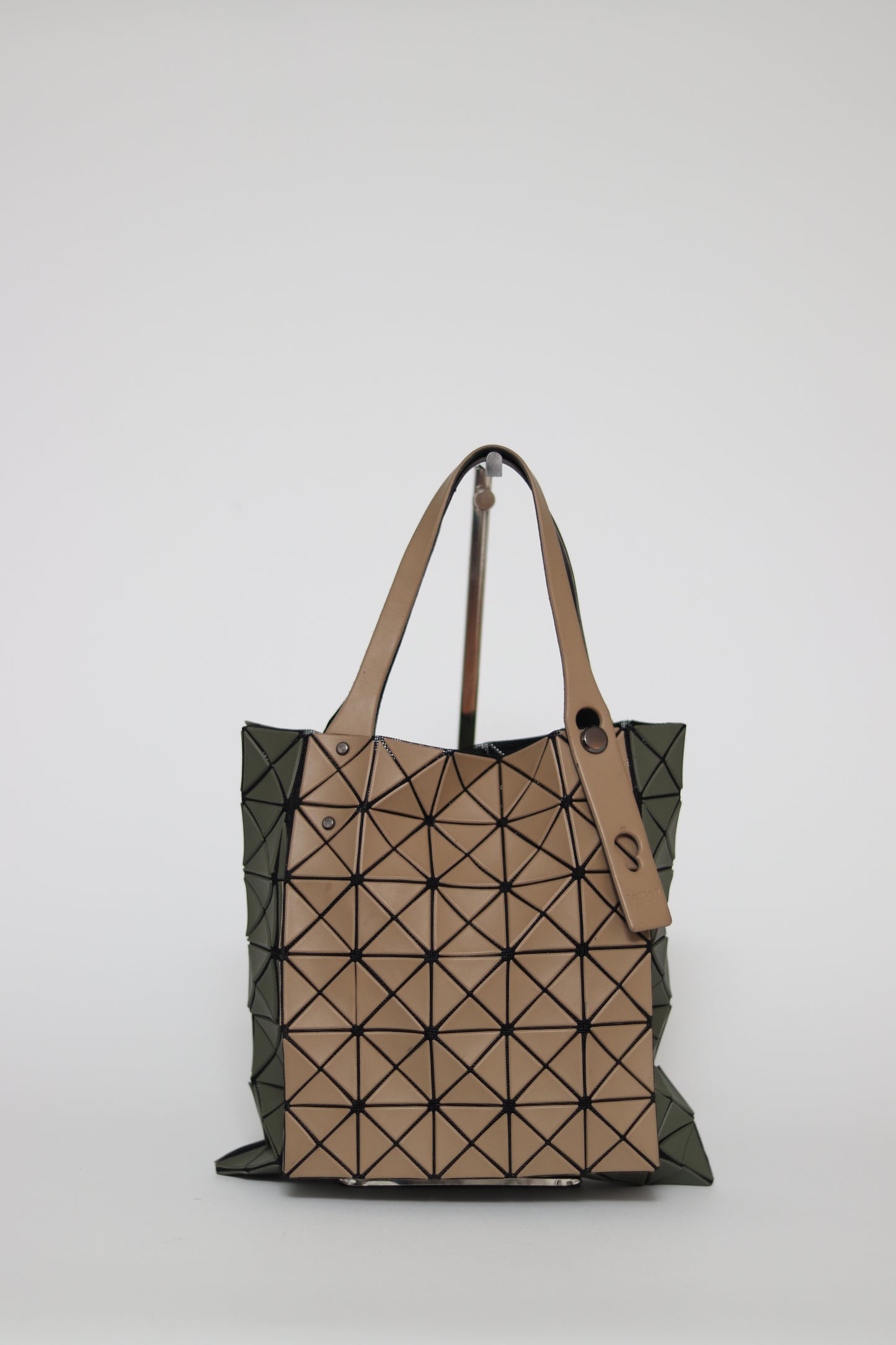 BAO BAO ISSEY MIYAKE Brown & Khaki Prism Kangaroo Tote
