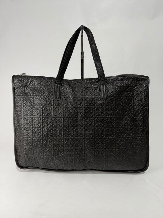 Loewe Toledo Briefcase Anagram Embossed Leather Large