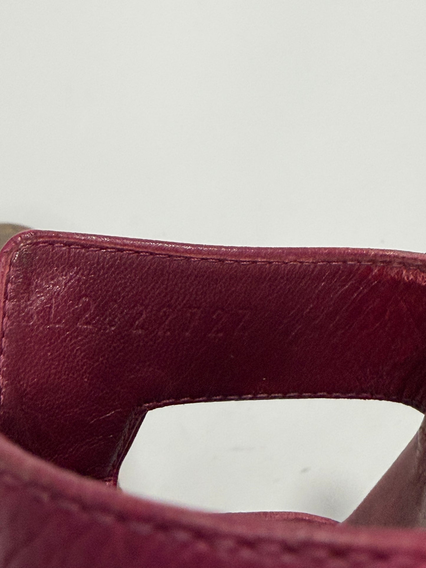 HERMES Pink Epsom Oran Sandals Size 41.5 EU/11.5US / 8.5UK