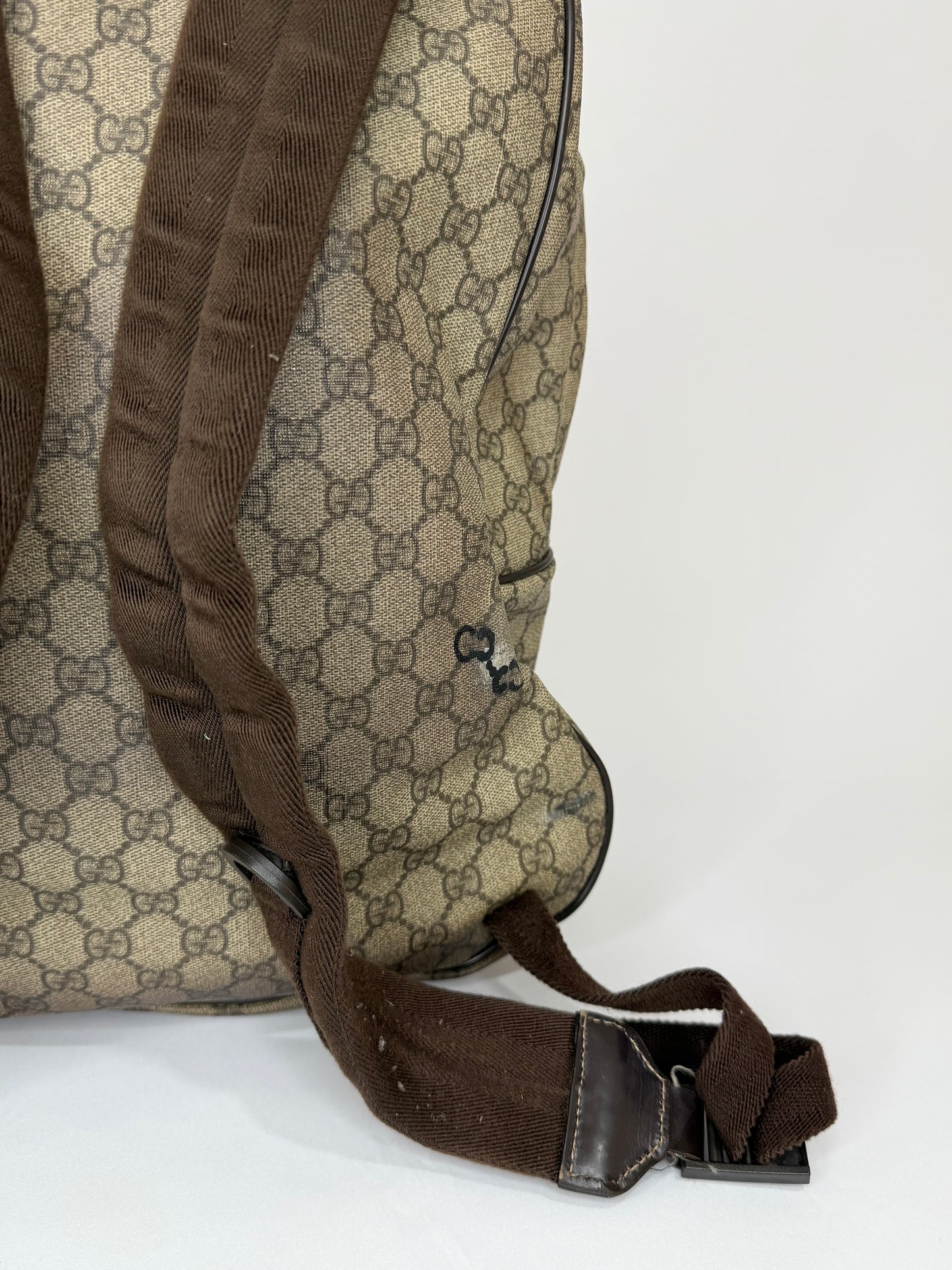 Gucci Beige/Brown GG Supreme Canvas Interlocking G Backpack