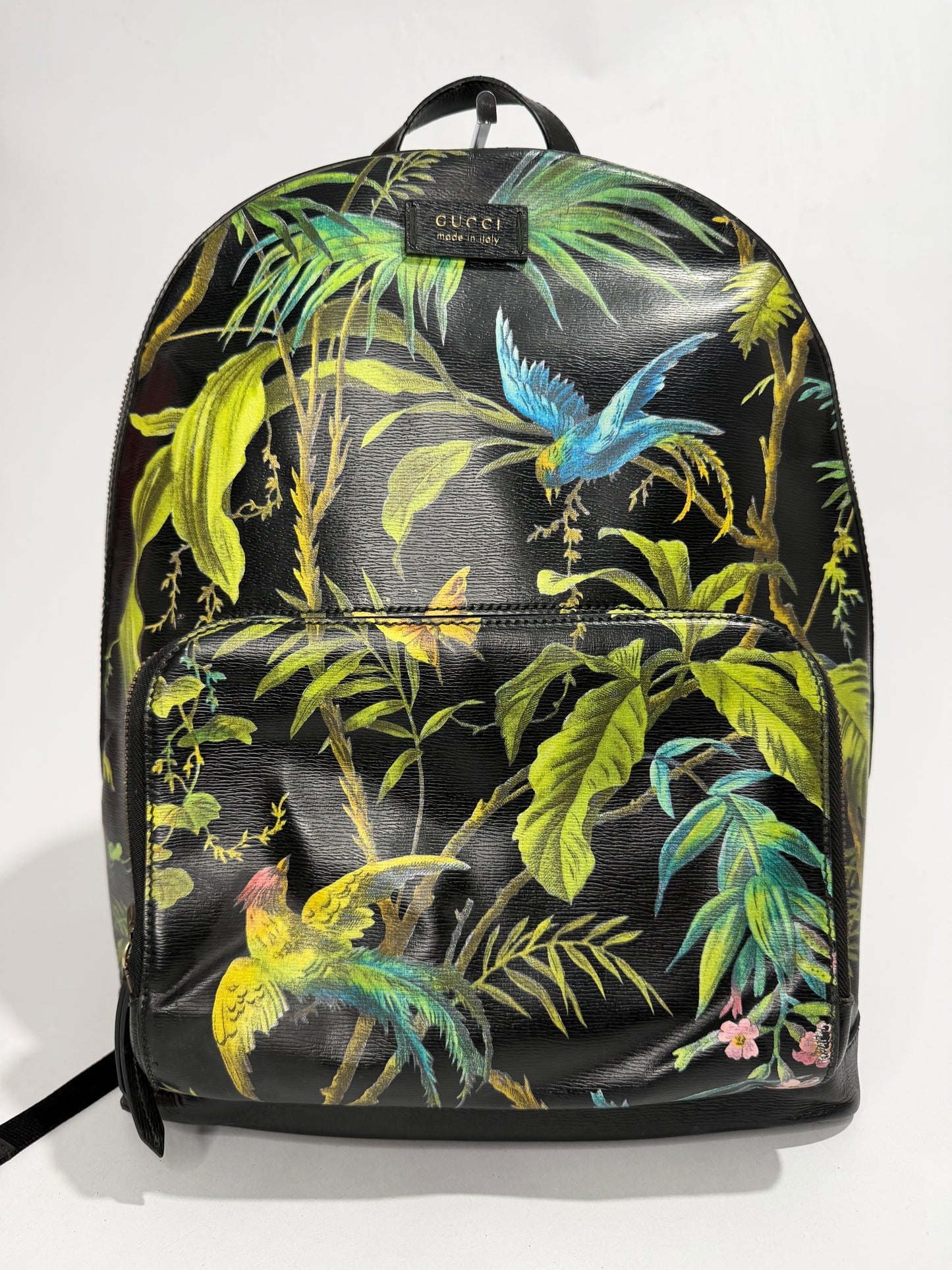 GUCCI
Calfskin Tropical Print Medium Day Backpack Black Multi
