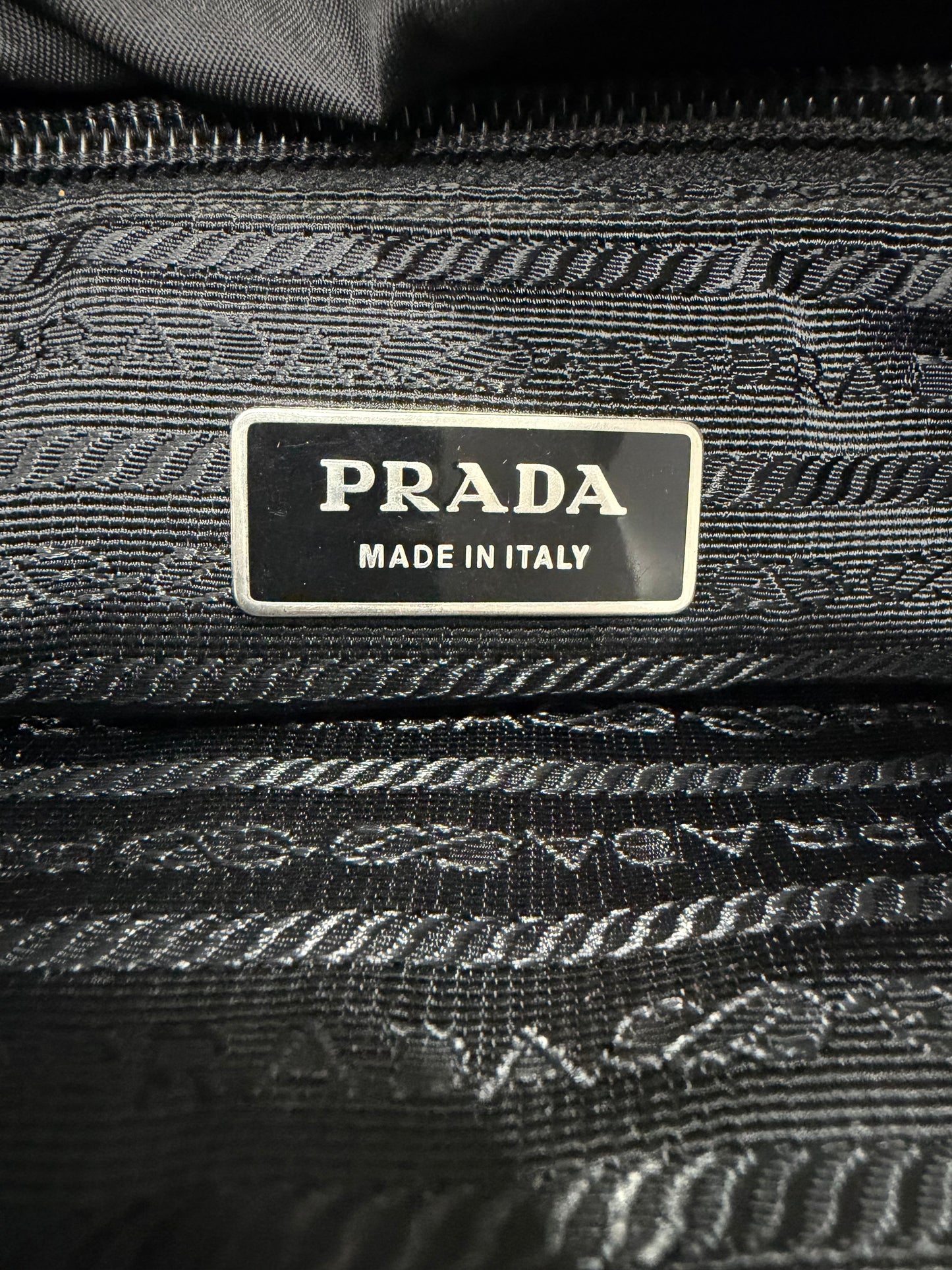 Prada Black Nylon Flap Messenger Bag