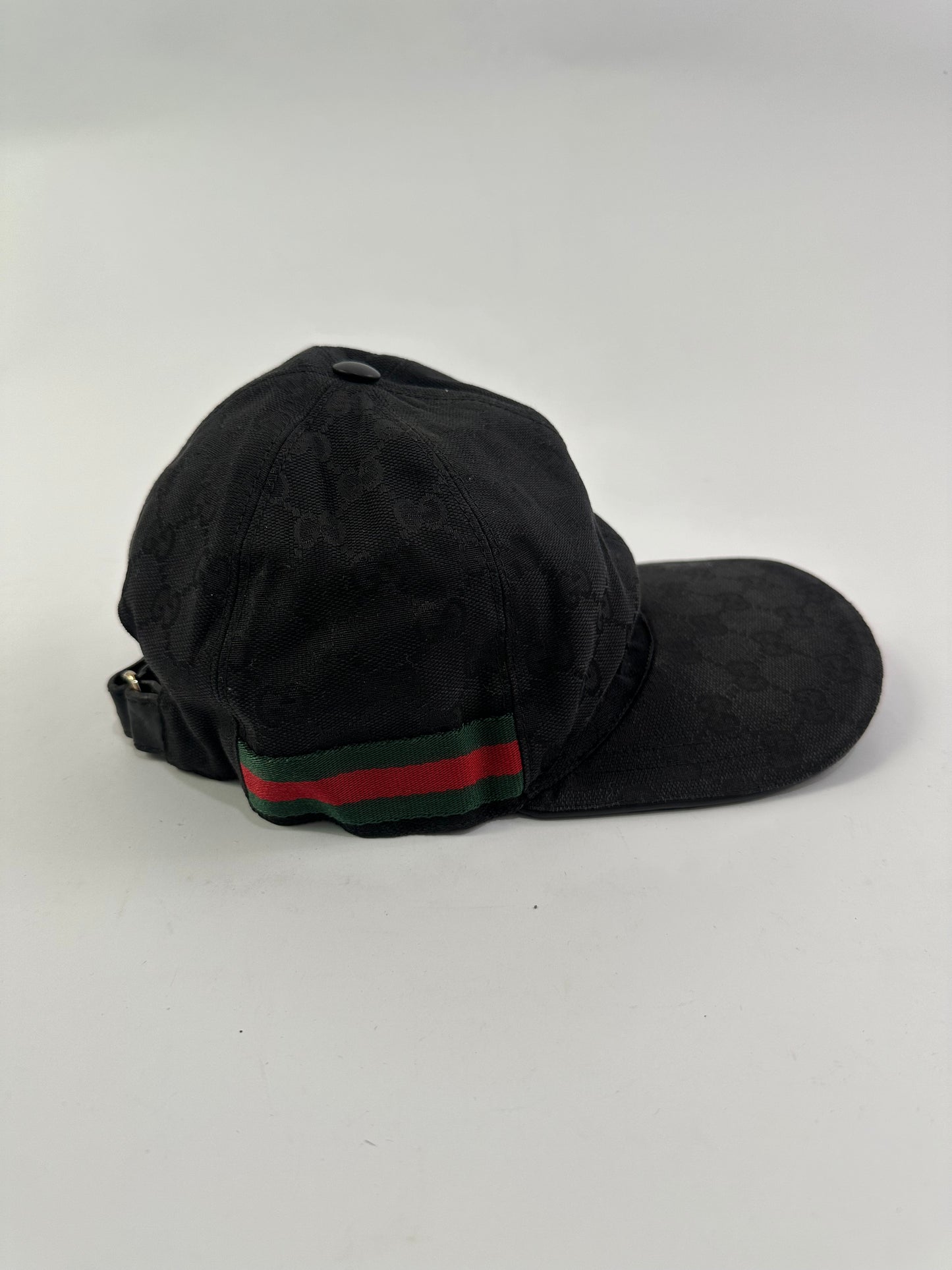 GUCCI 
Monogram Web Baseball Hat S Black