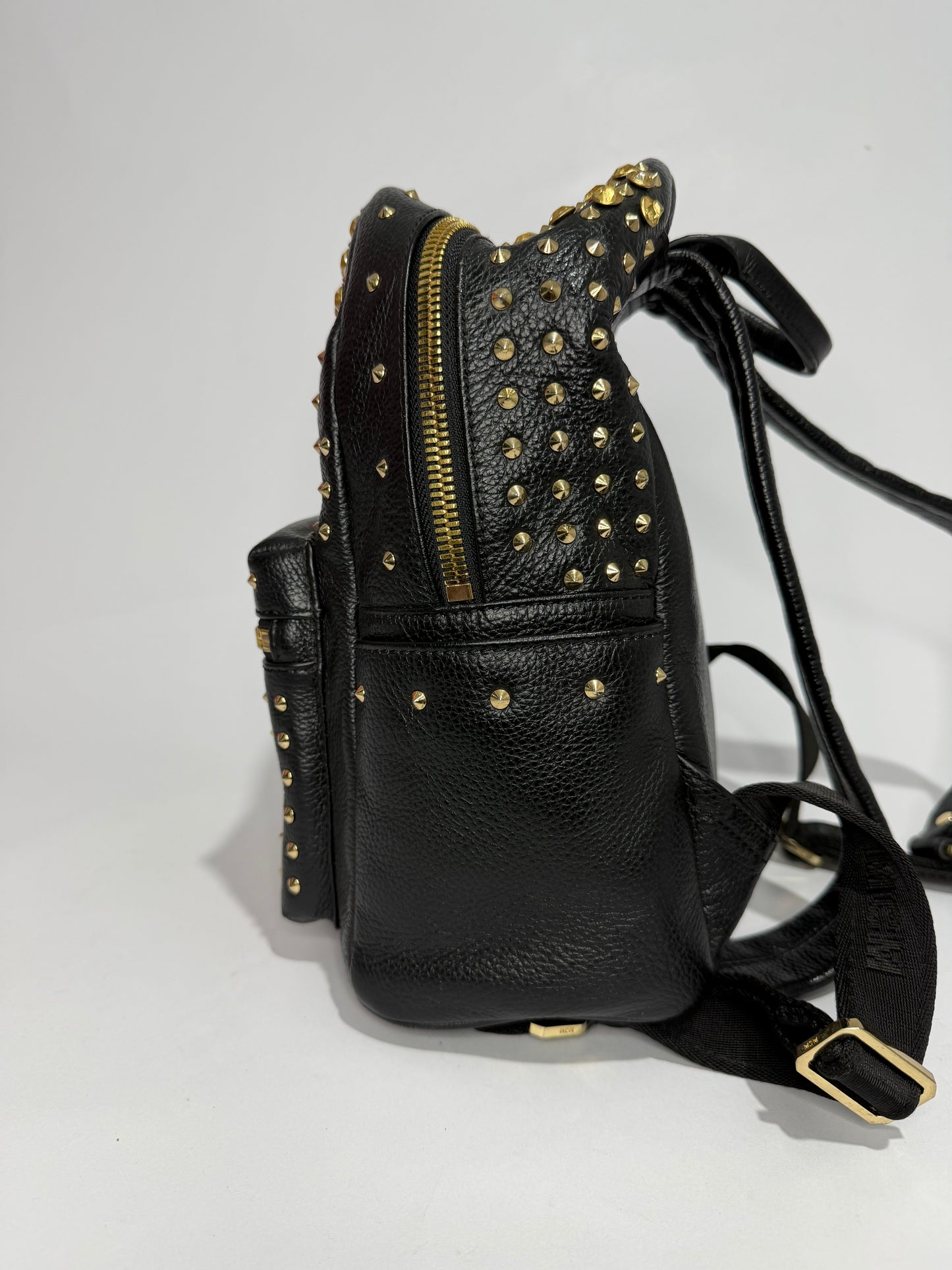 MCM Black Crystal Embellished Leather X Strak Backpack