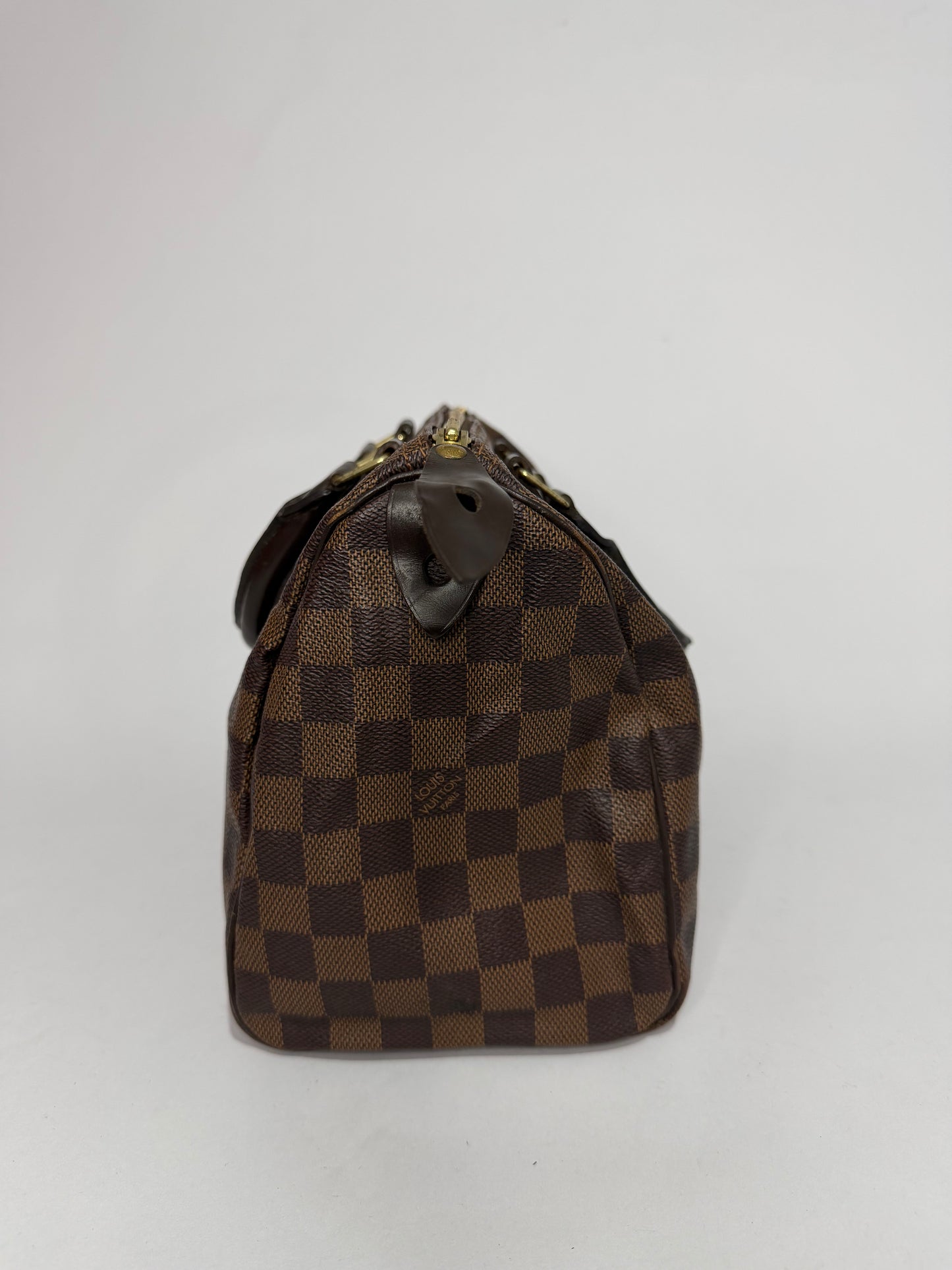 Louis Vuitton Damier Ebene Canvas Speedy 25 Bag