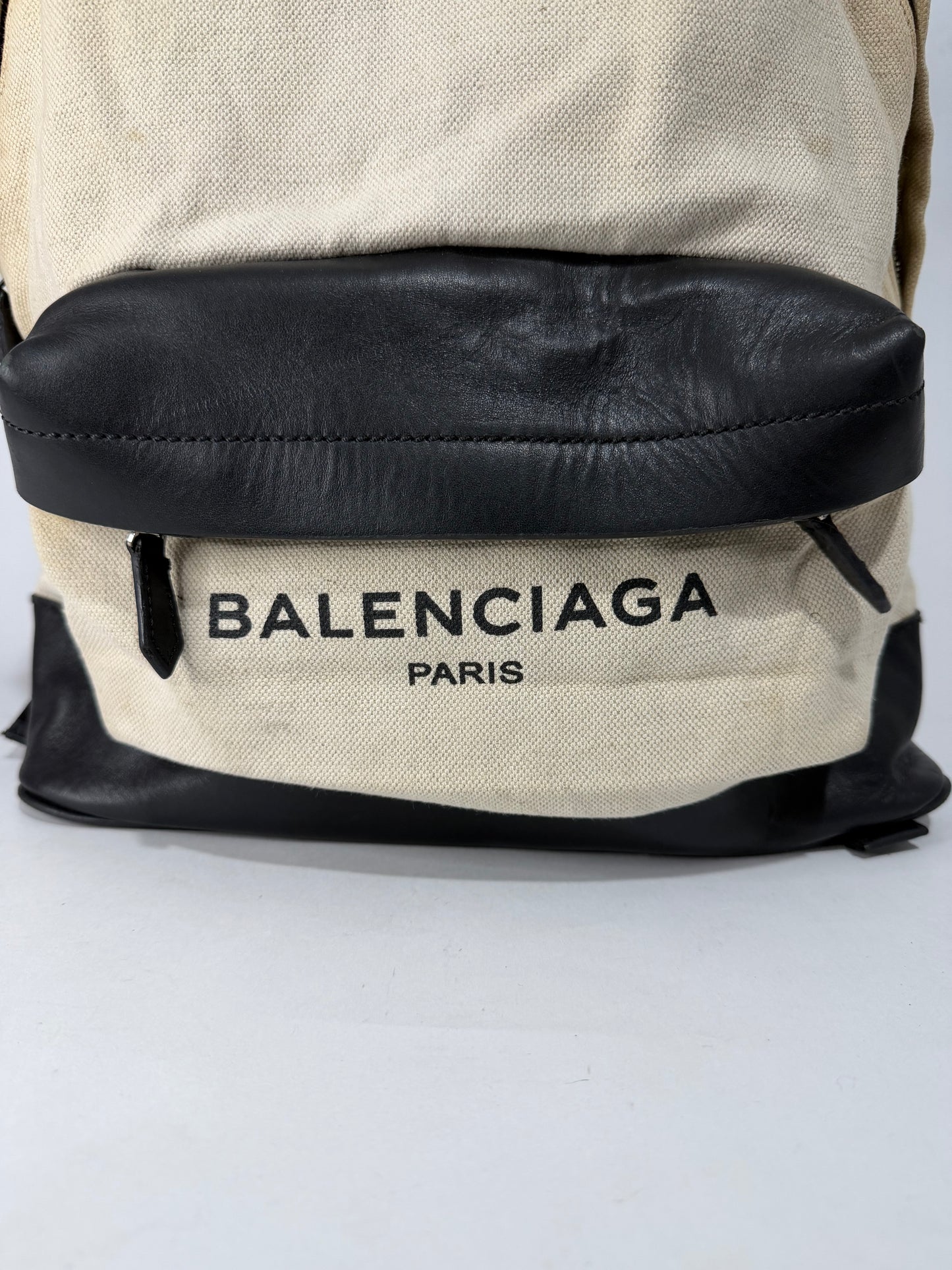 Balenciaga Canvas & Leather Logo Backpack