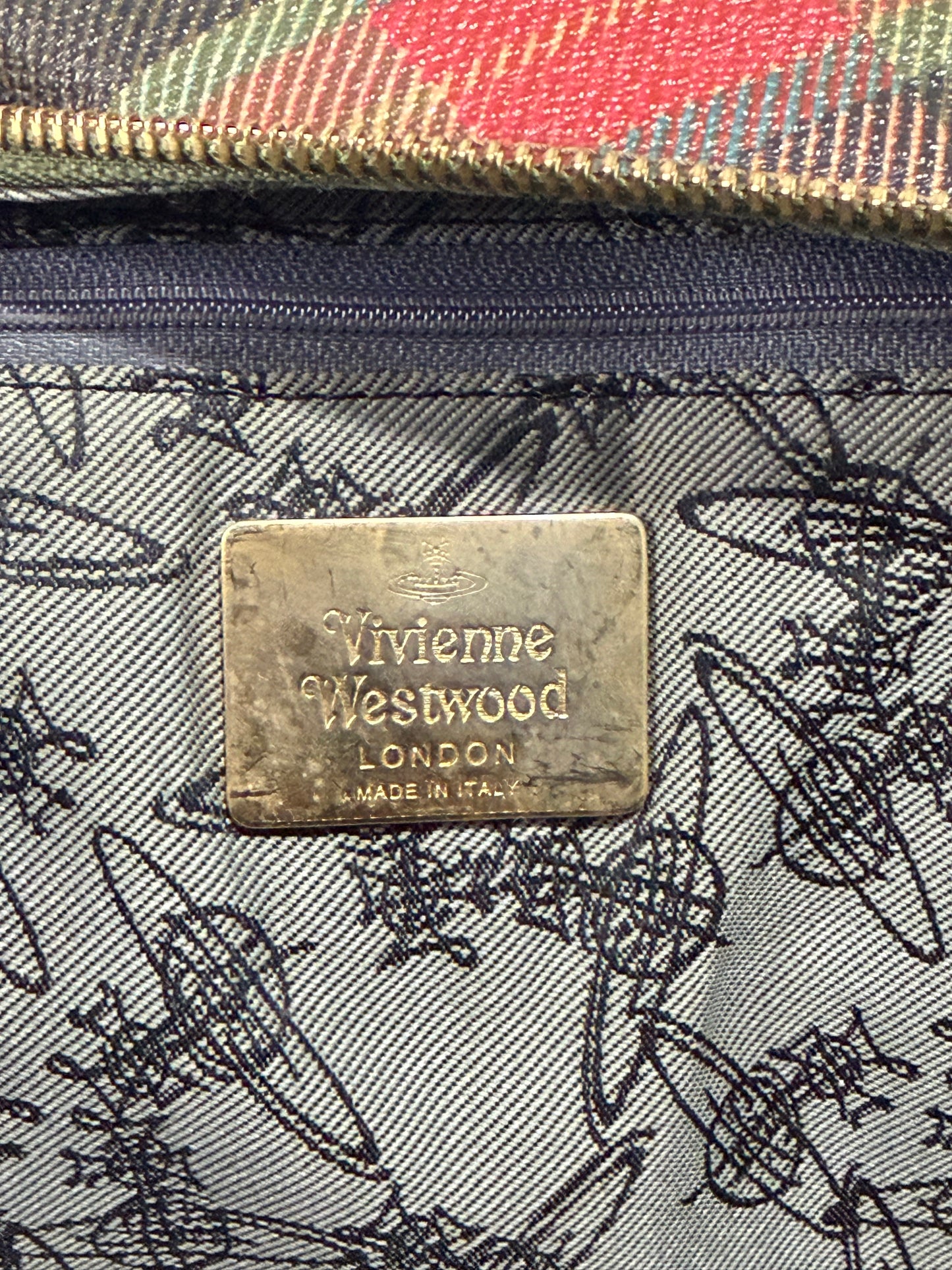 Vivienne Westwood Multicolor Coated Canvas Derby Satchel