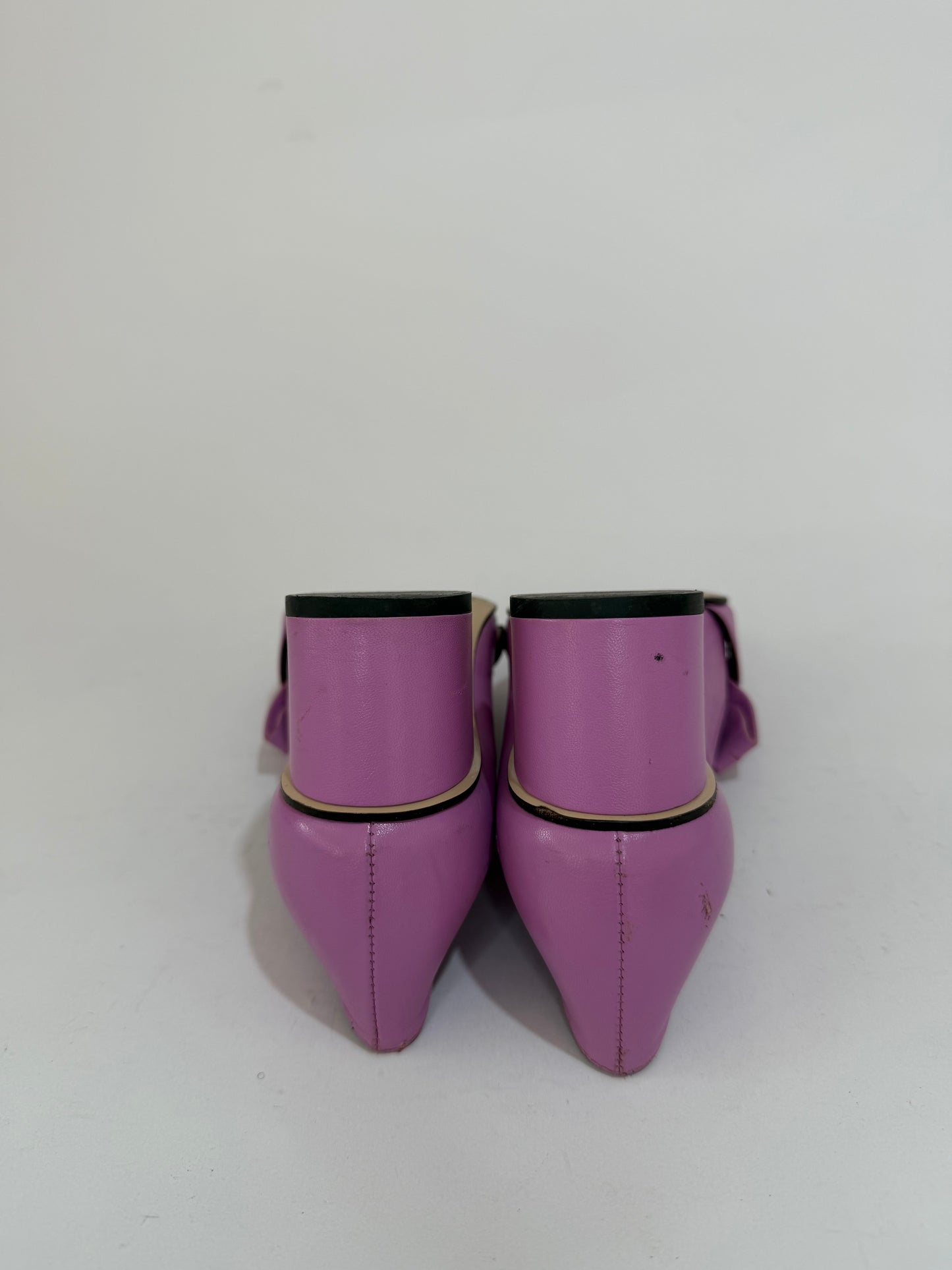 Gucci Lavender Leather GG Marmont Fringe Loafer Pumps Size 35 EU/ 5 US/ 2 UK