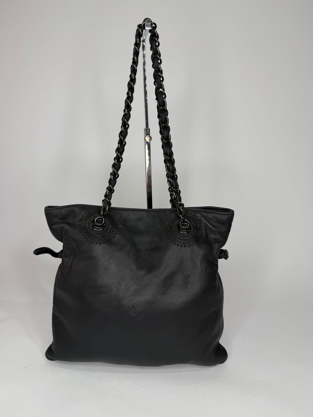 CHANEL
Lambskin CC Studded Bonbons Tote Black