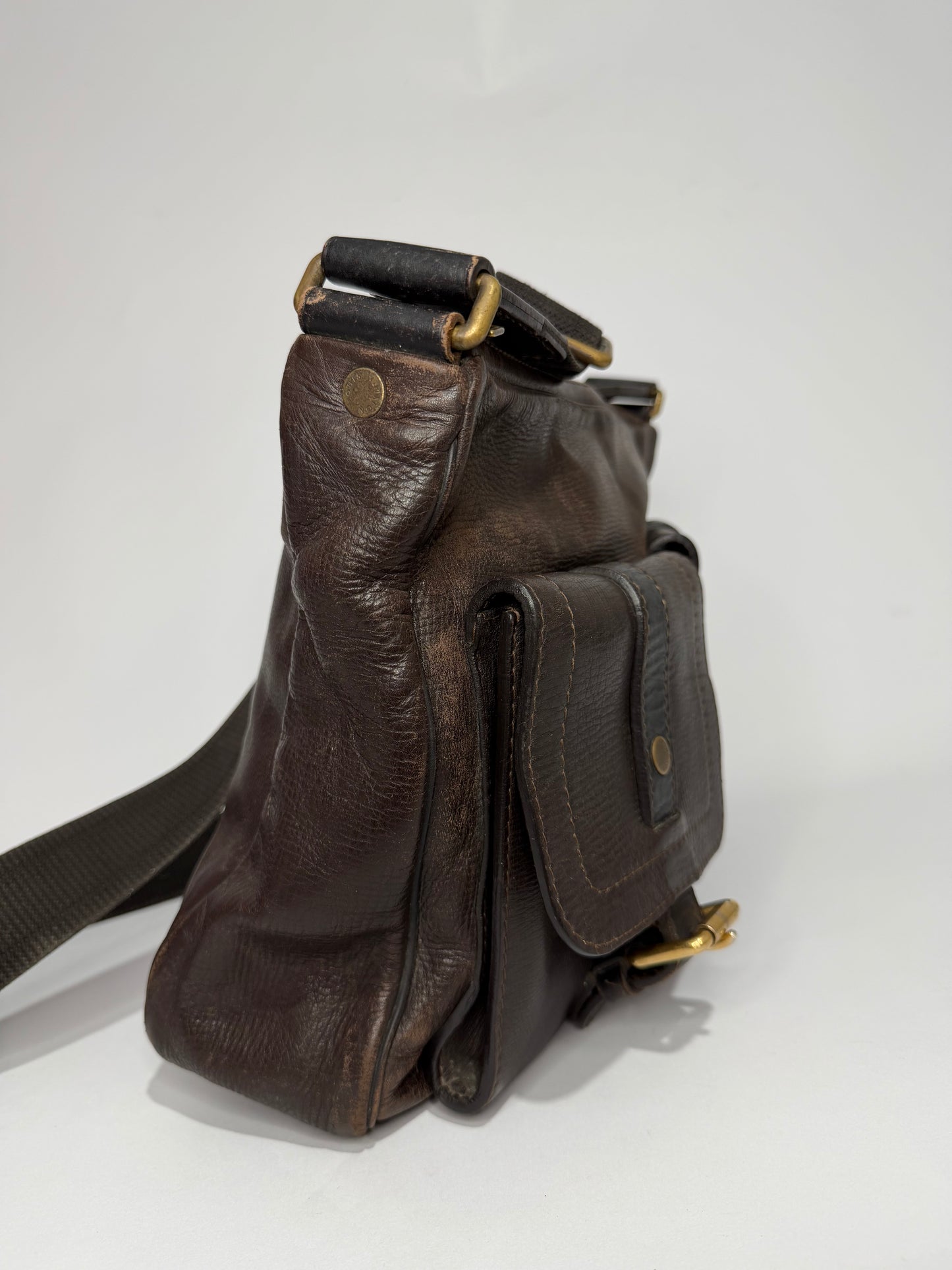 Louis Vuitton Brown Utah Leather Wichita Messenger Bag