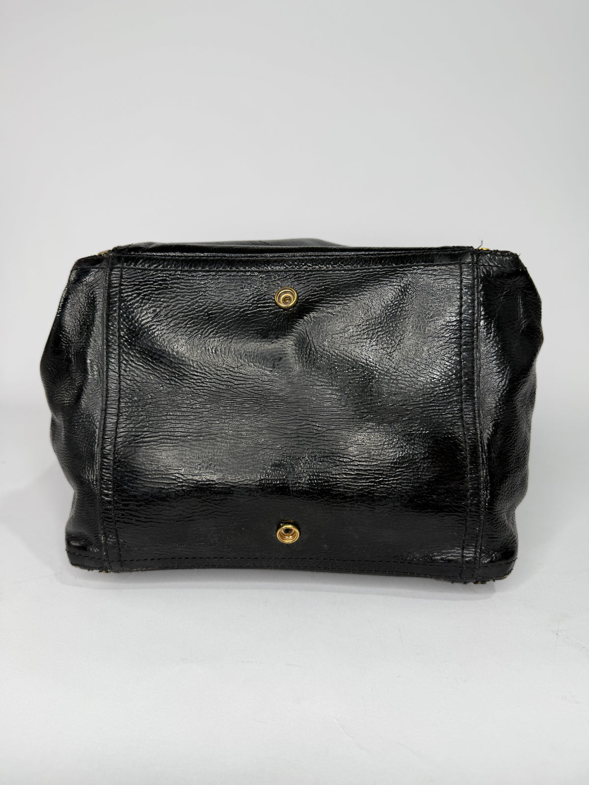 YVES SAINT LAURENT
Black Patent Leather Large Downtown Tote Bag