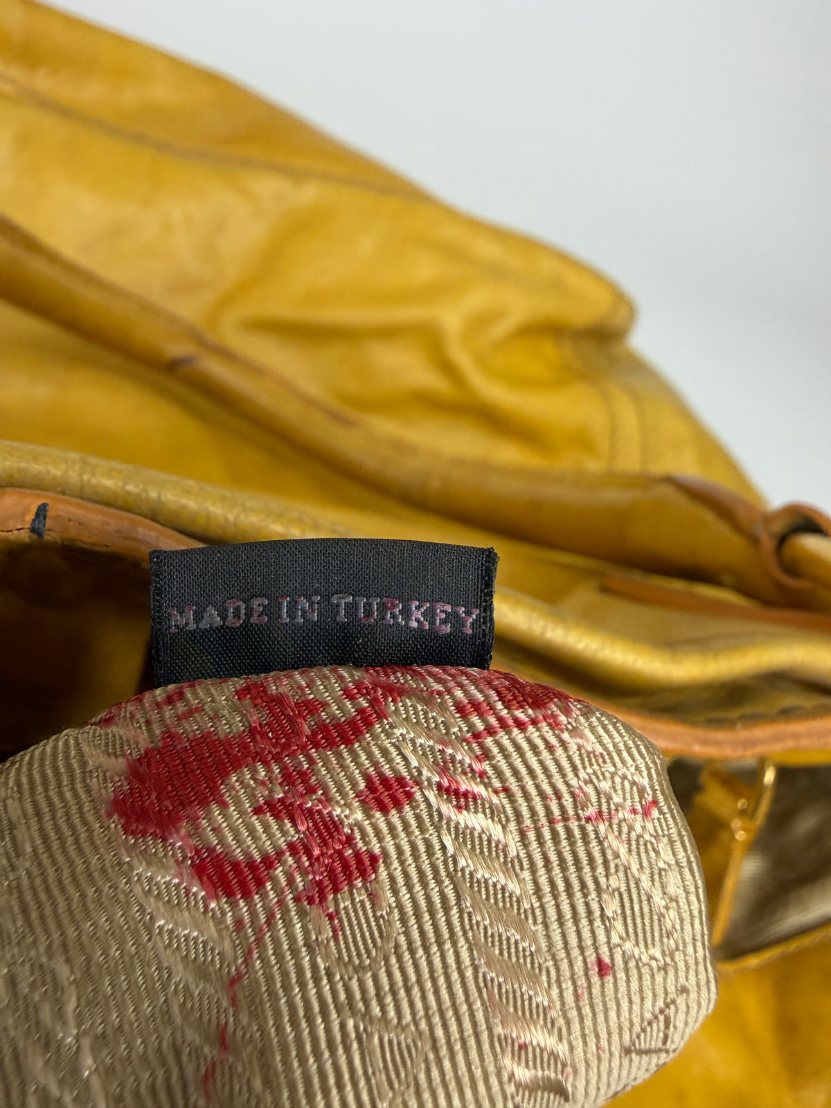 Prada Yellow Leather Top Handle Bag