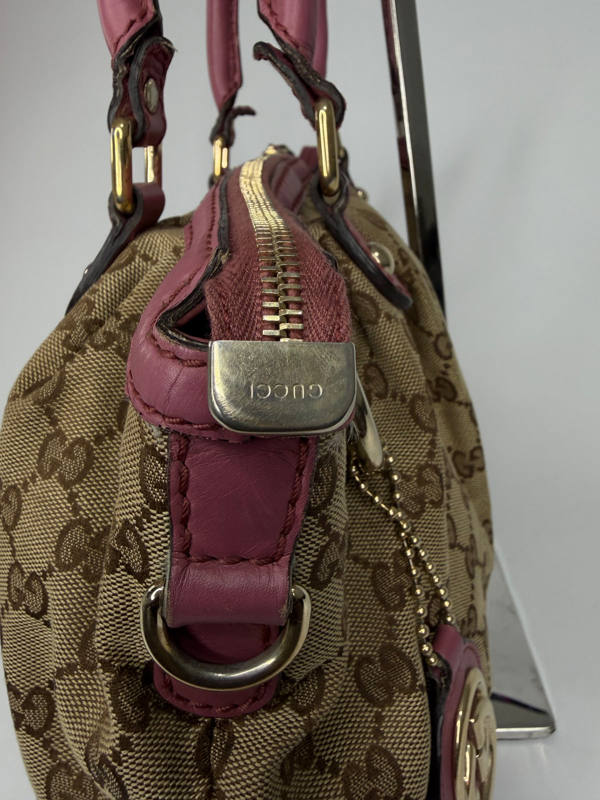 Gucci
GG Canvas and Leather Sukey Bag