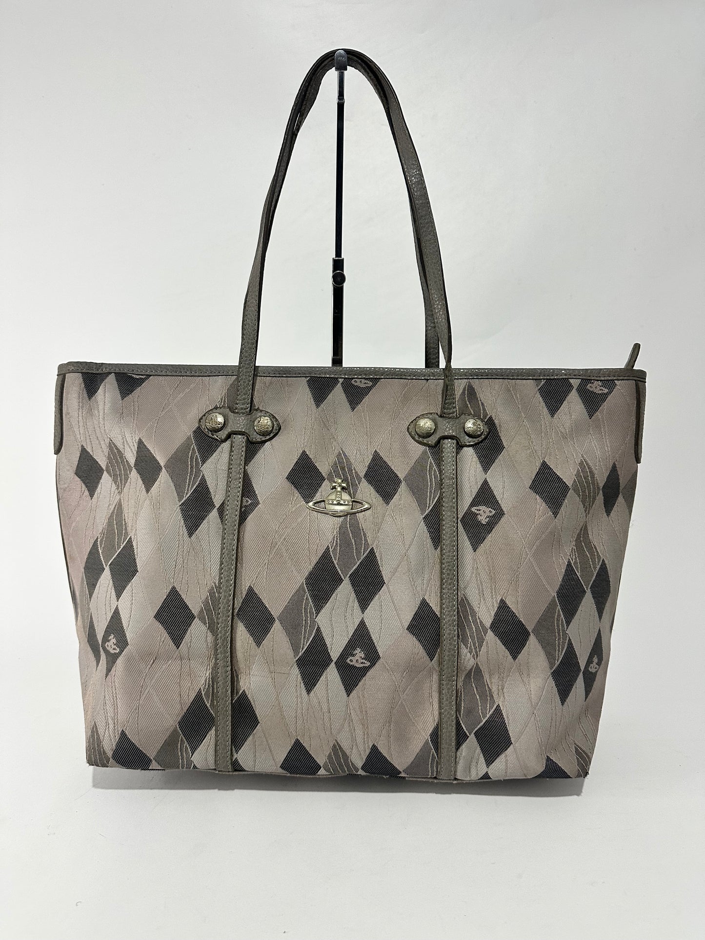 Vivienne Westwood Orb checkred Print tote bag