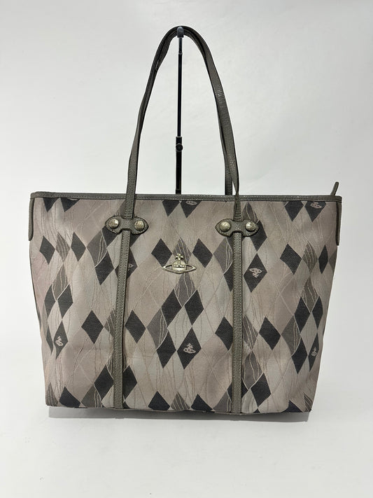 Vivienne Westwood Orb checkred Print tote bag