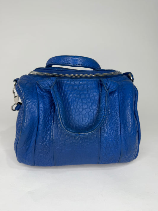 Alexander Wang Blue Lambskin Mini Pebbled Rockie