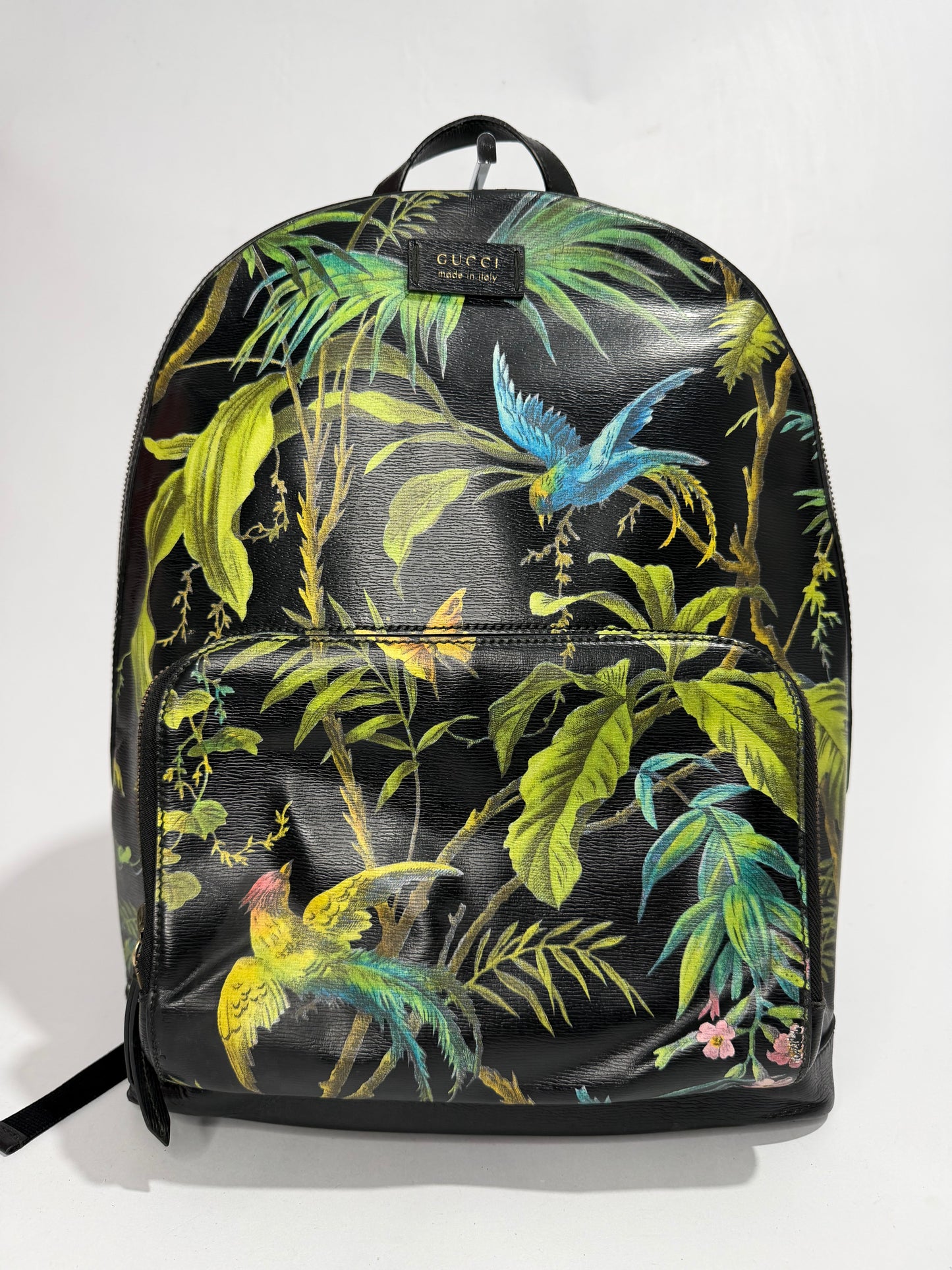 GUCCI
Calfskin Tropical Print Medium Day Backpack Black Multi