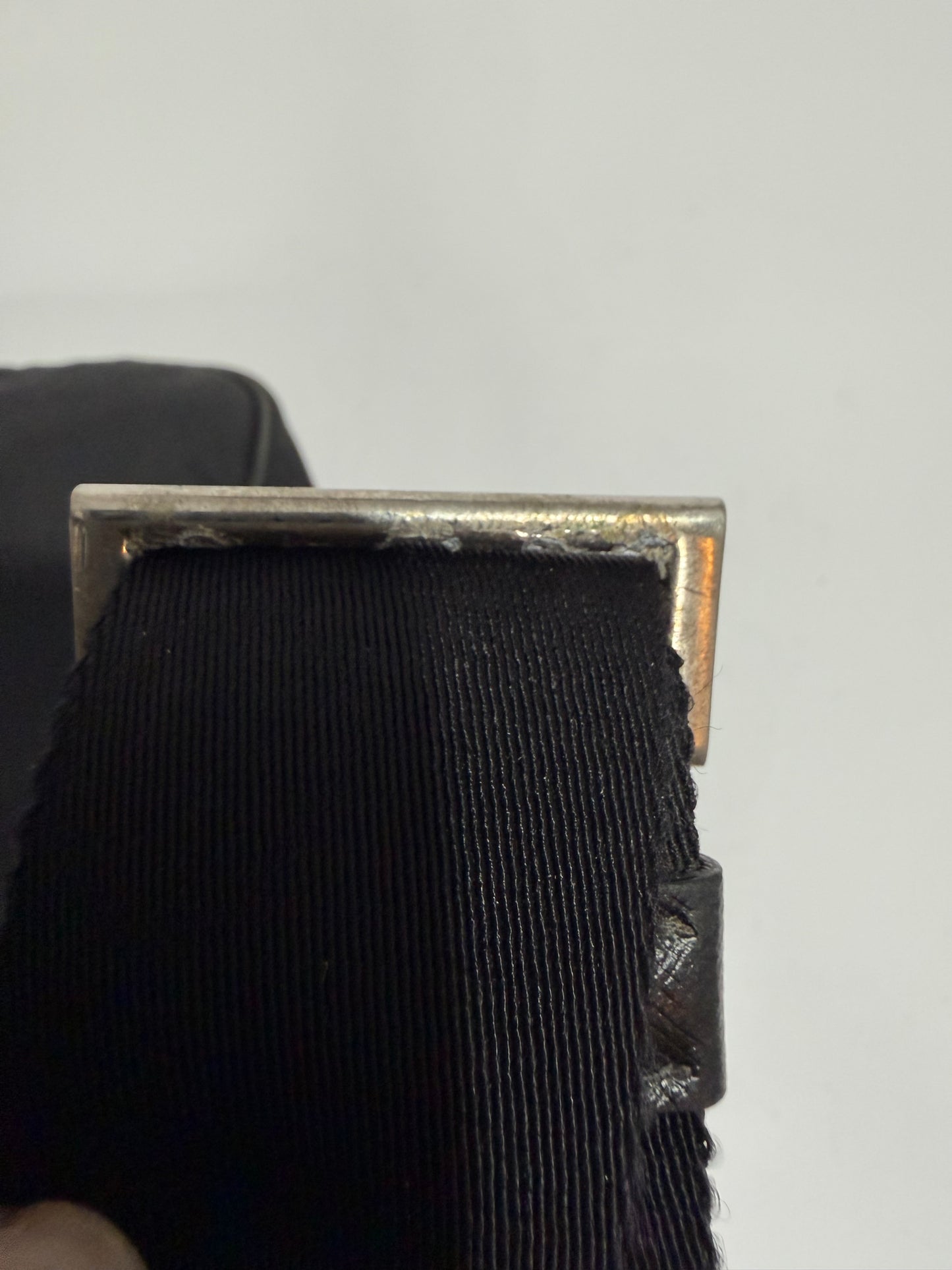 PRADA Tessuto Nylon Flat Messenger Bag Black
