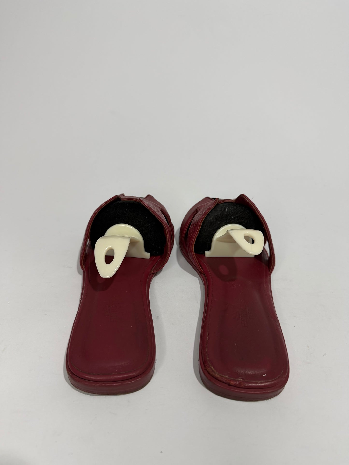 HERMES Pink Epsom Oran Sandals Size 39 EU/9 US / 6 UK