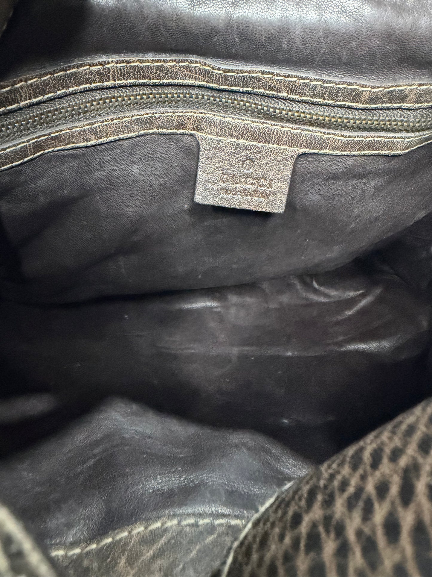 GUCCI
Dark Brown Porny hair Pelham Large Shoulder Bag