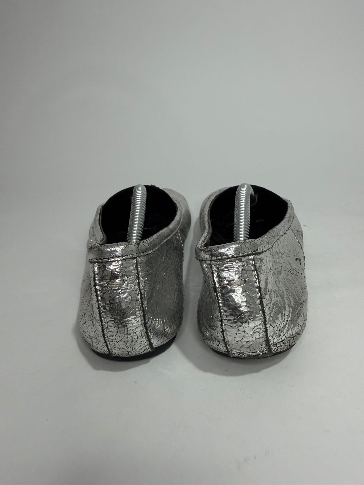 Maison Margiela Silver Tabi Mirror Ballerina Flats Size 38 EU/ 8US