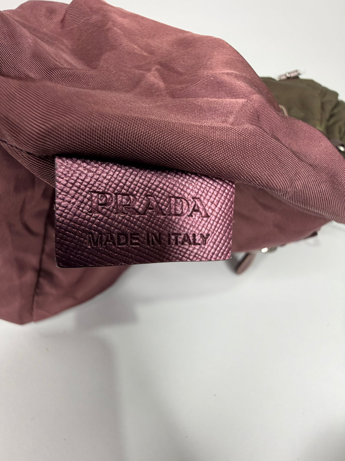 PRADA
Beige Nylon And Leather Medium Messenger Bag