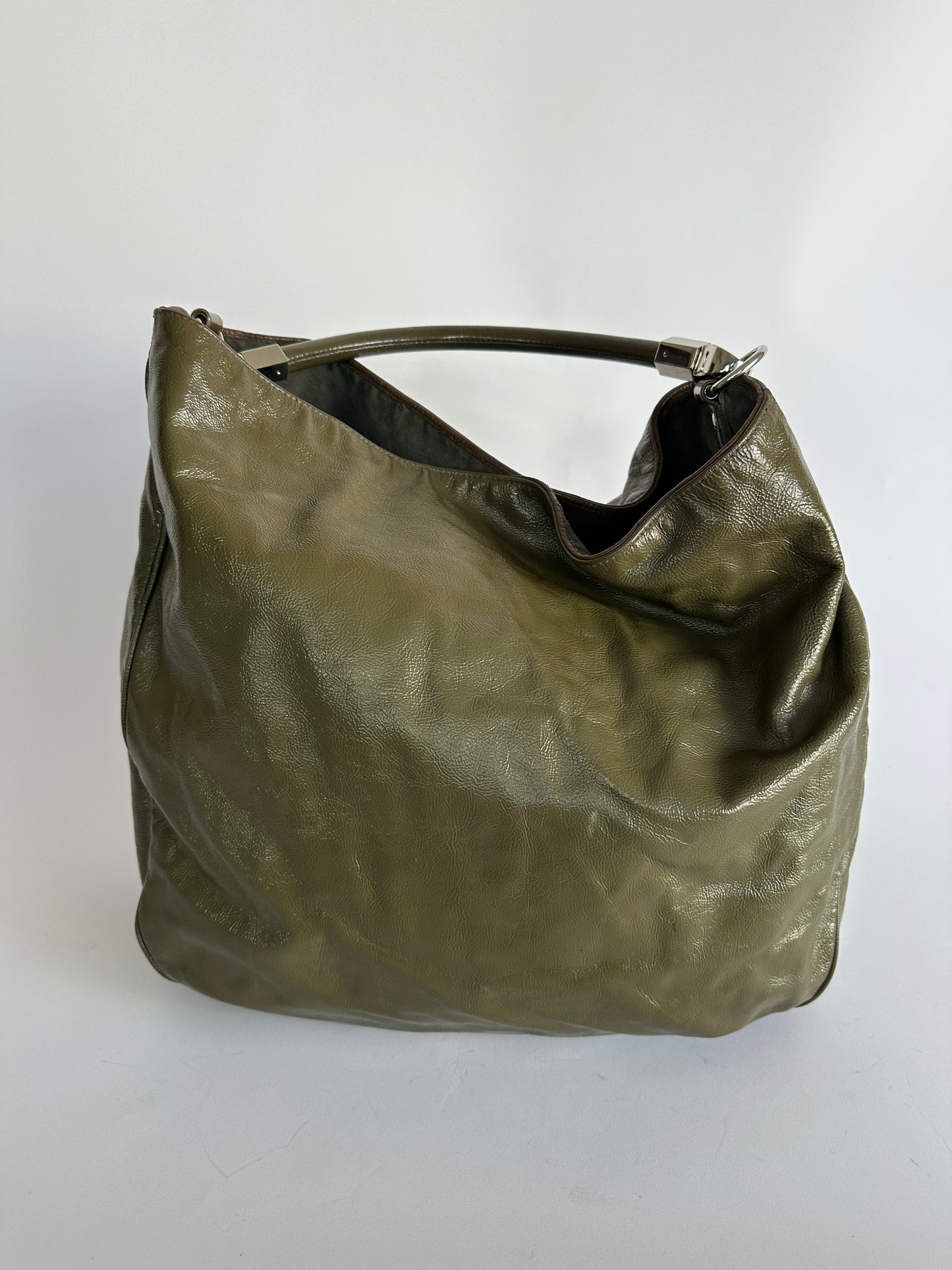 YVES SAINT LAURENT Green Leather Roady Bag