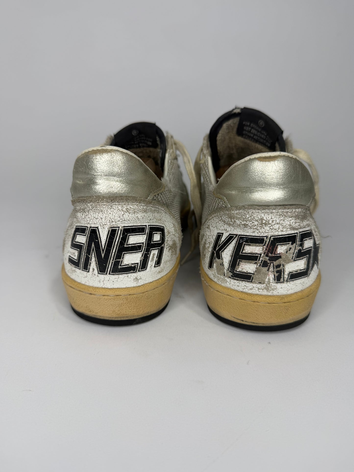 Golden Goose White/Black Ball Star Sneakers Size EU 43 / 9 UK/ 10 UK
