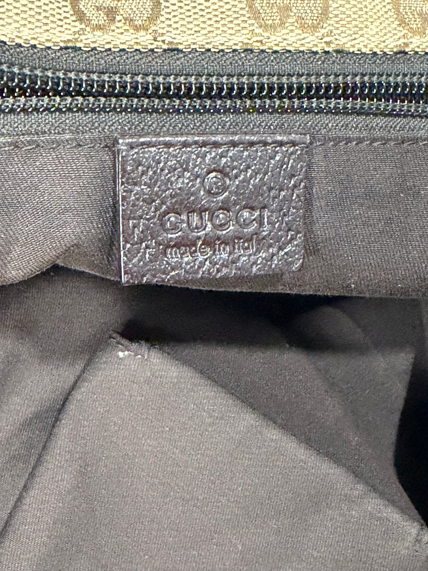 GUCCI GG Monogram Large Web Handle Bucket Tote