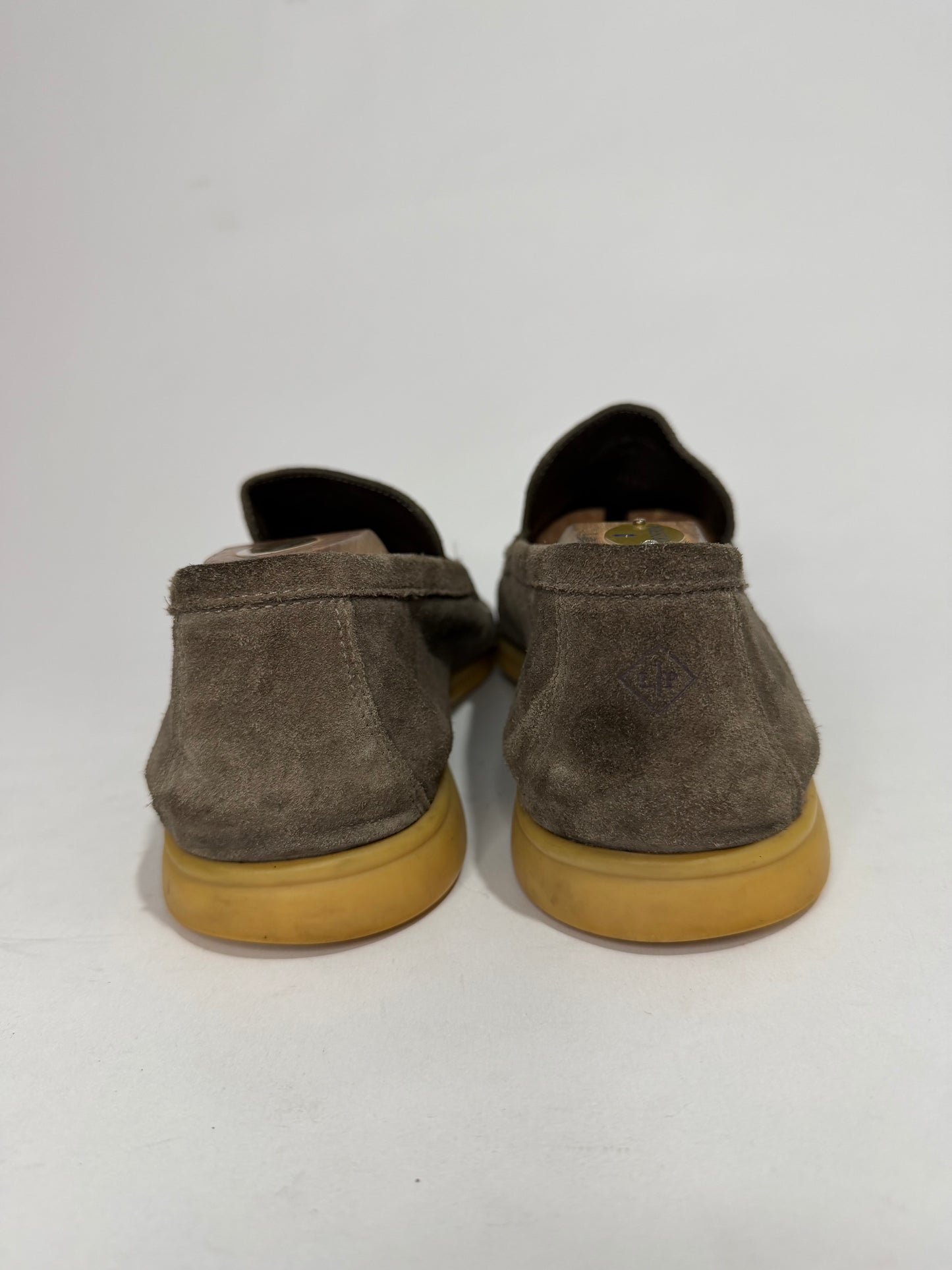 Loro Piana Brown Suede Summer Walk Loafers Size 44 EU