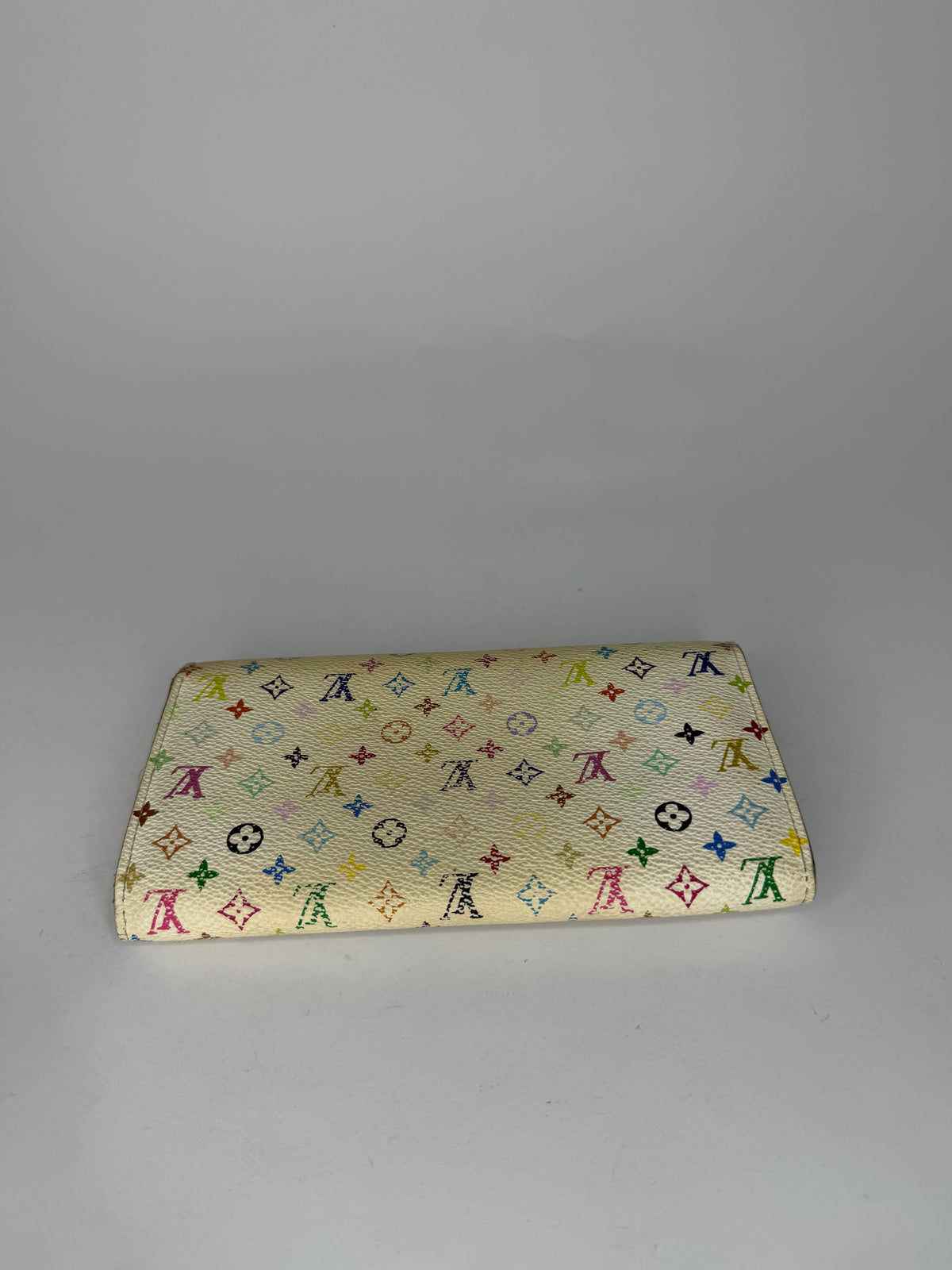 Louis Vuitton White Monogram Multicolore Canvas Sarah Wallet