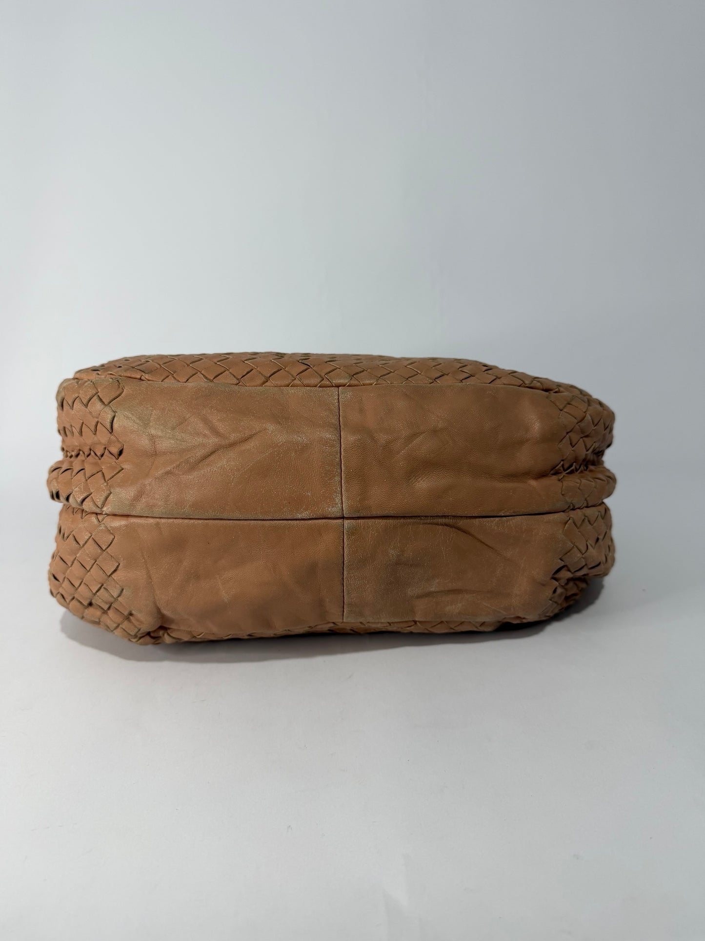 BOTTEGA VENETA Ebano Woven Leather Small Campana Bag