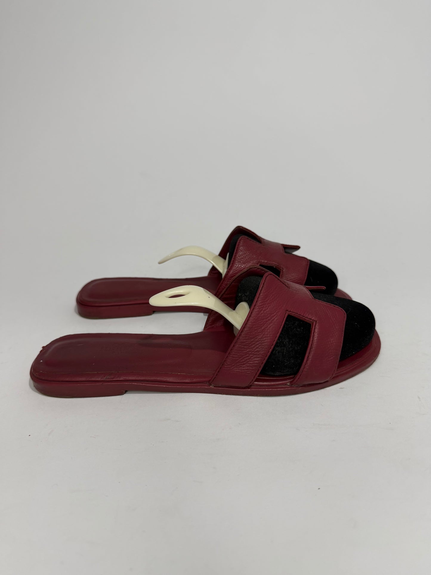 HERMES Pink Epsom Oran Sandals Size 39 EU/9 US / 6 UK