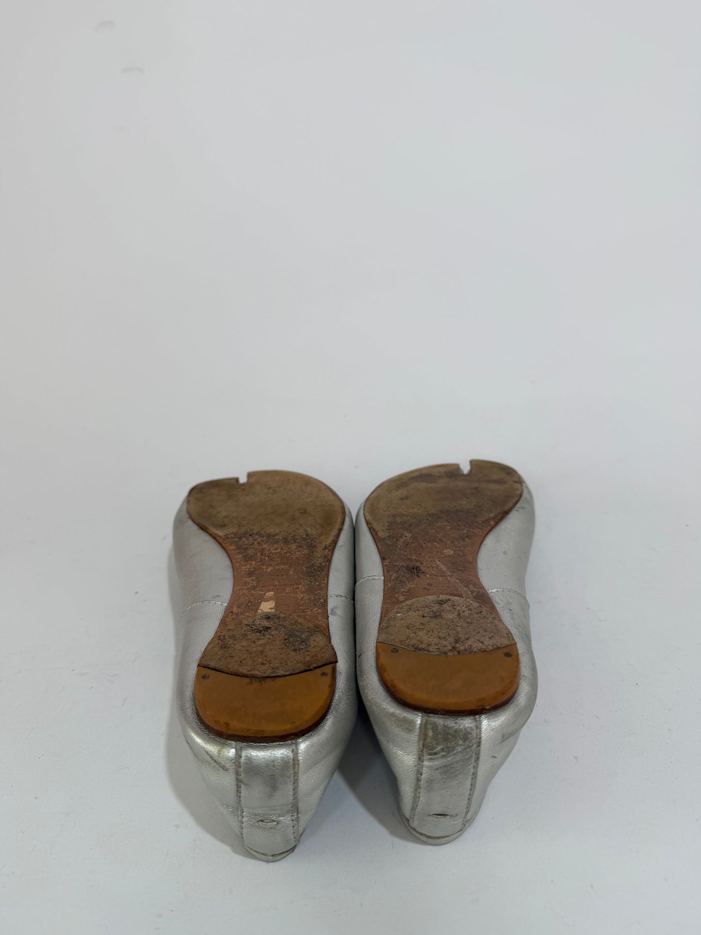 Maison Margiela Silver Tabi Ballerina Flats Size 36 EU/ 6 US/ 3UK