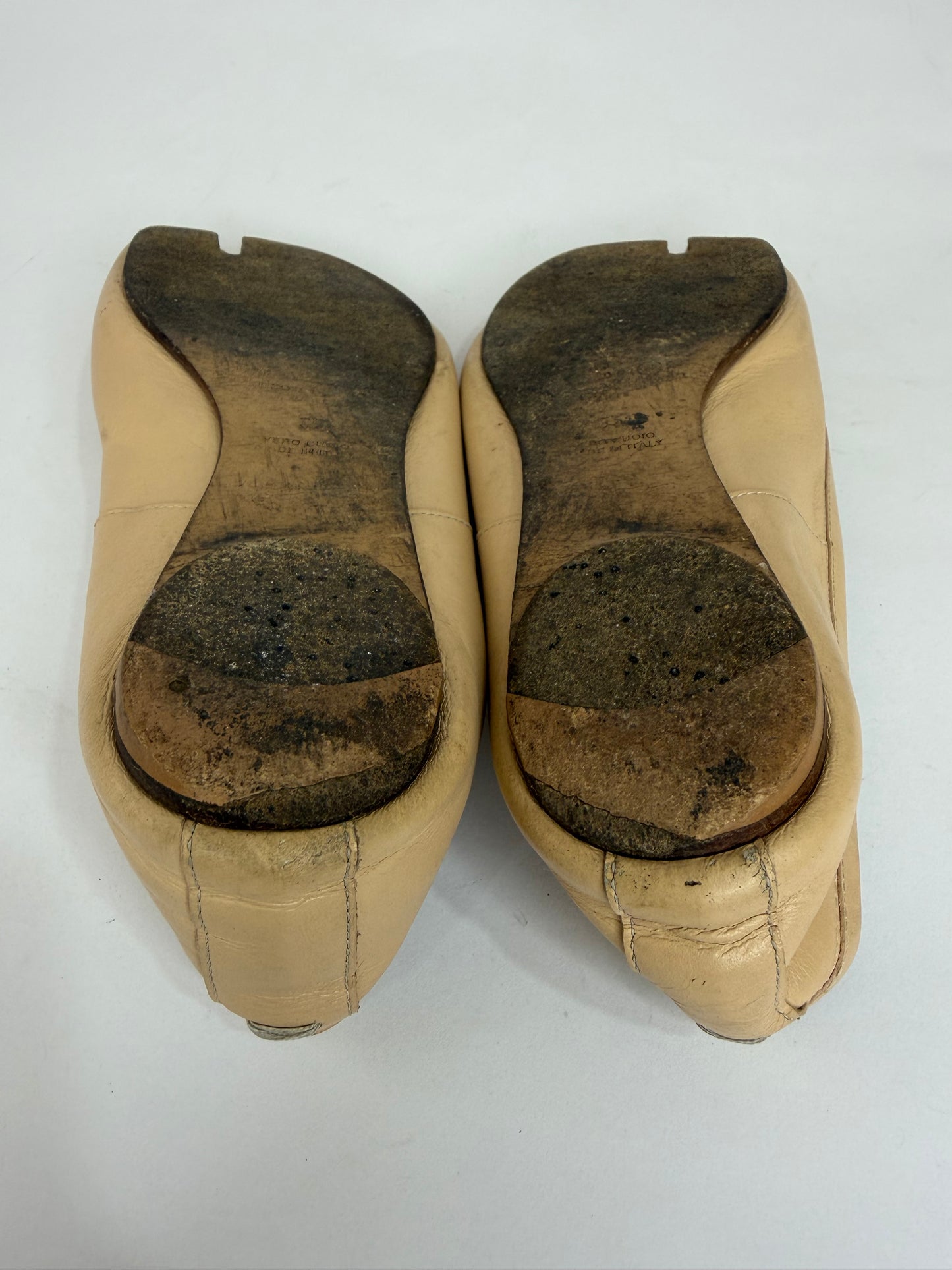 Maison Margiela Tabi Ballet Flats Brown Leather Split-Toe EU 35 / 5 US/ 2 UK
