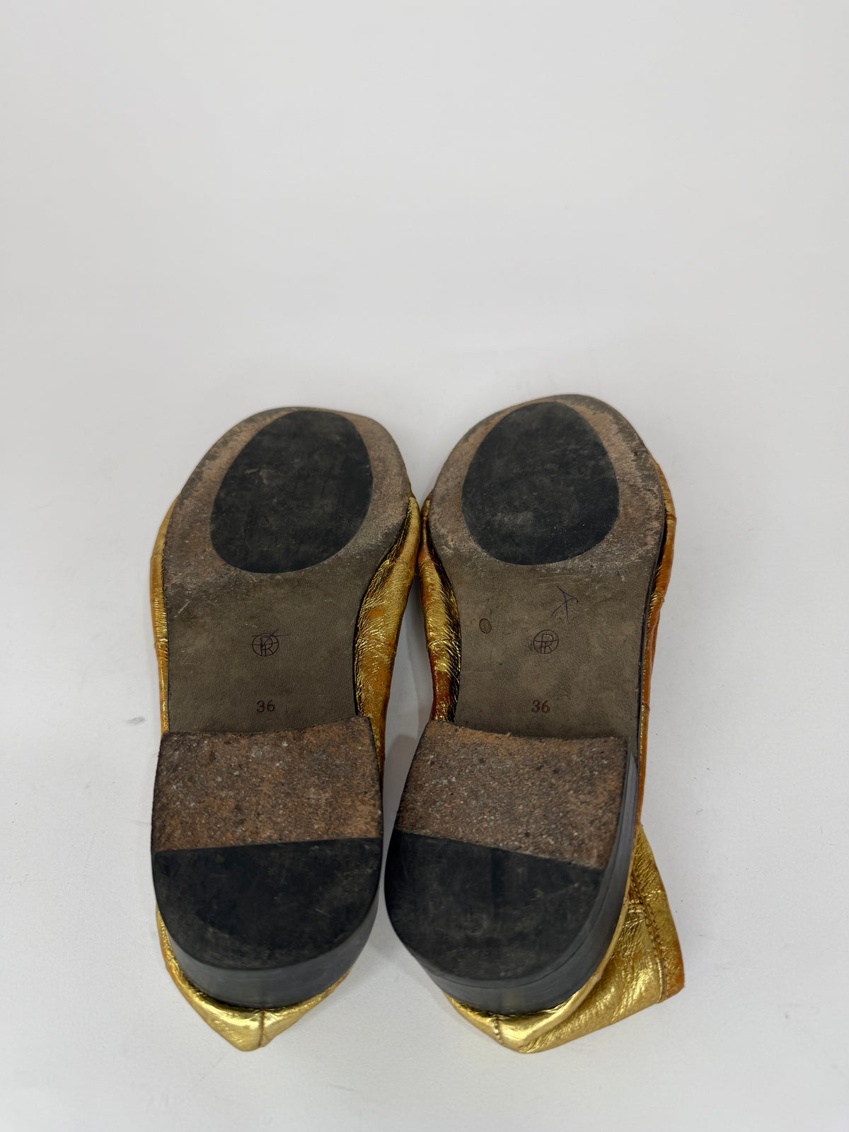 The Row Gold
Eel Skin Loafers 
Women's Size 35 EU/5 US / 3 UK