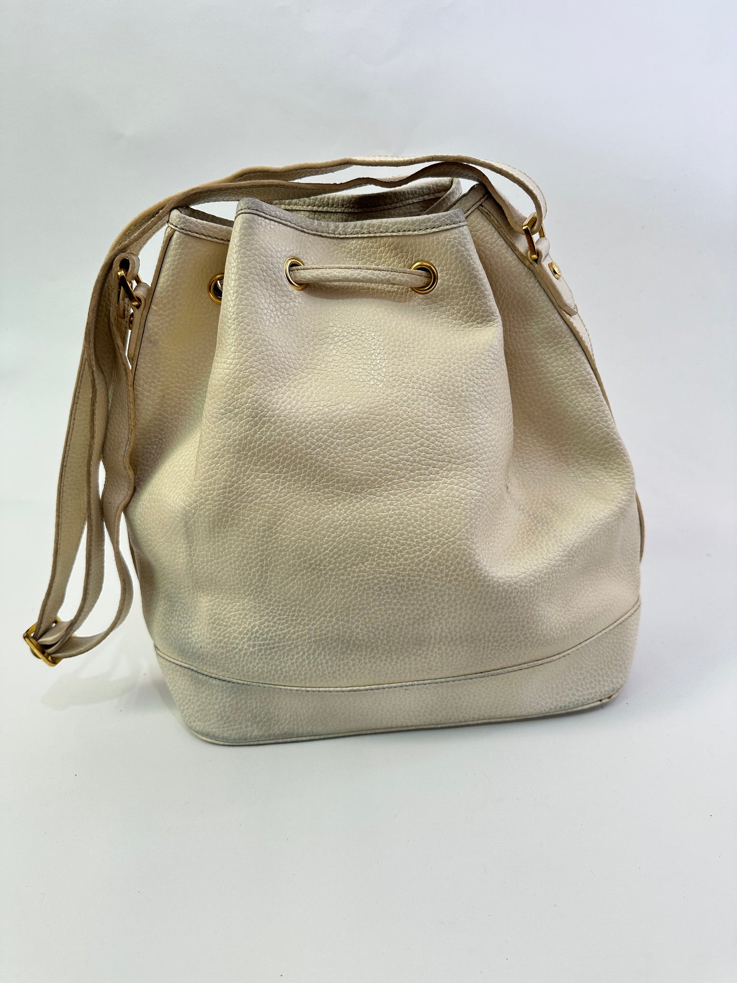 Vivienne Westwood White Leather Bucket Bag