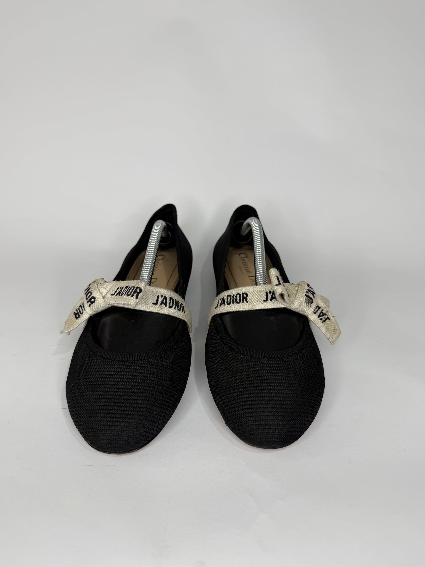 Dior Black Technical Fabric Miss J'Adior Ballerina Flats Size