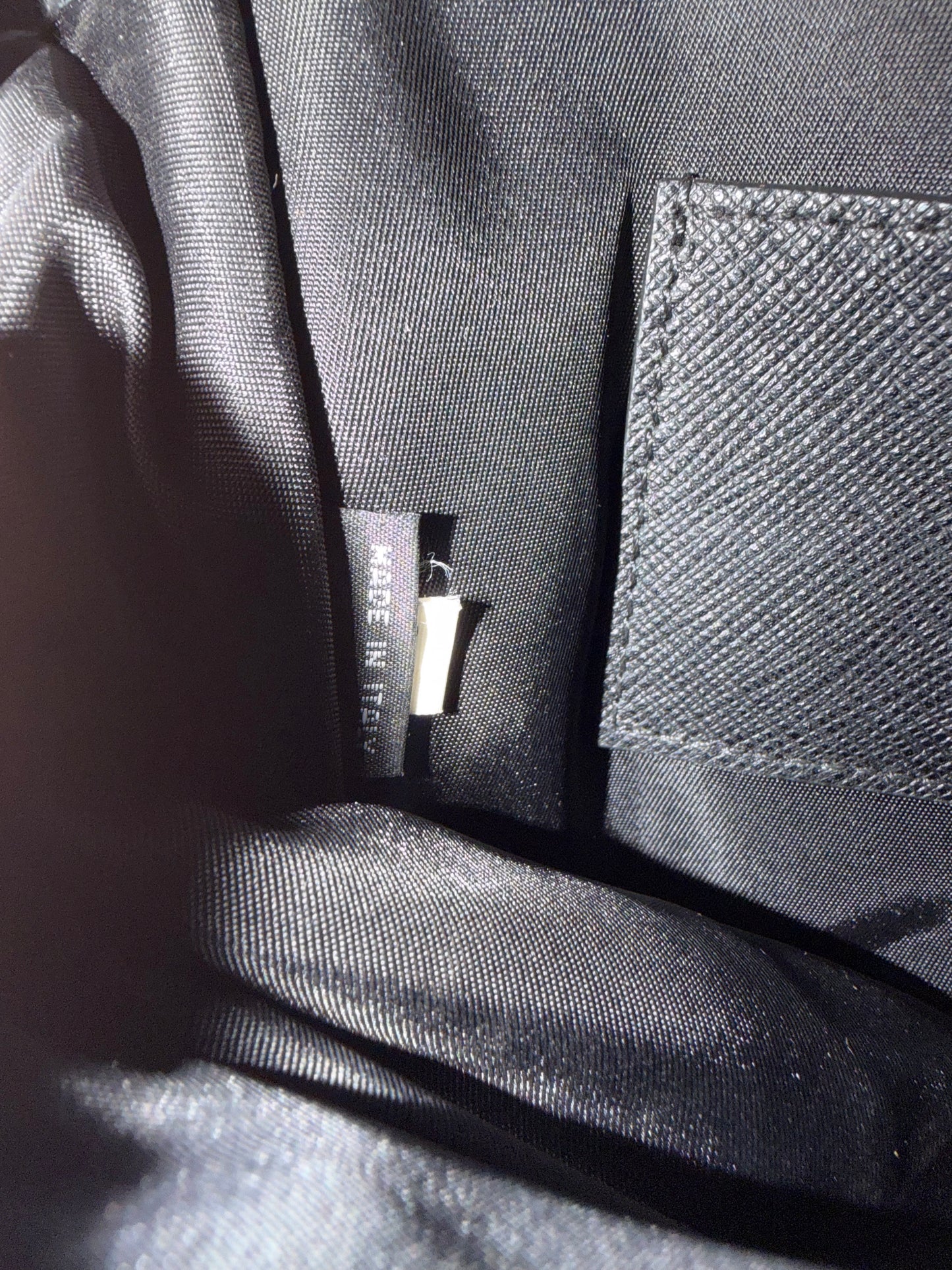 Prada Black Re-Nylon and Leather Flap Crossbody Bag