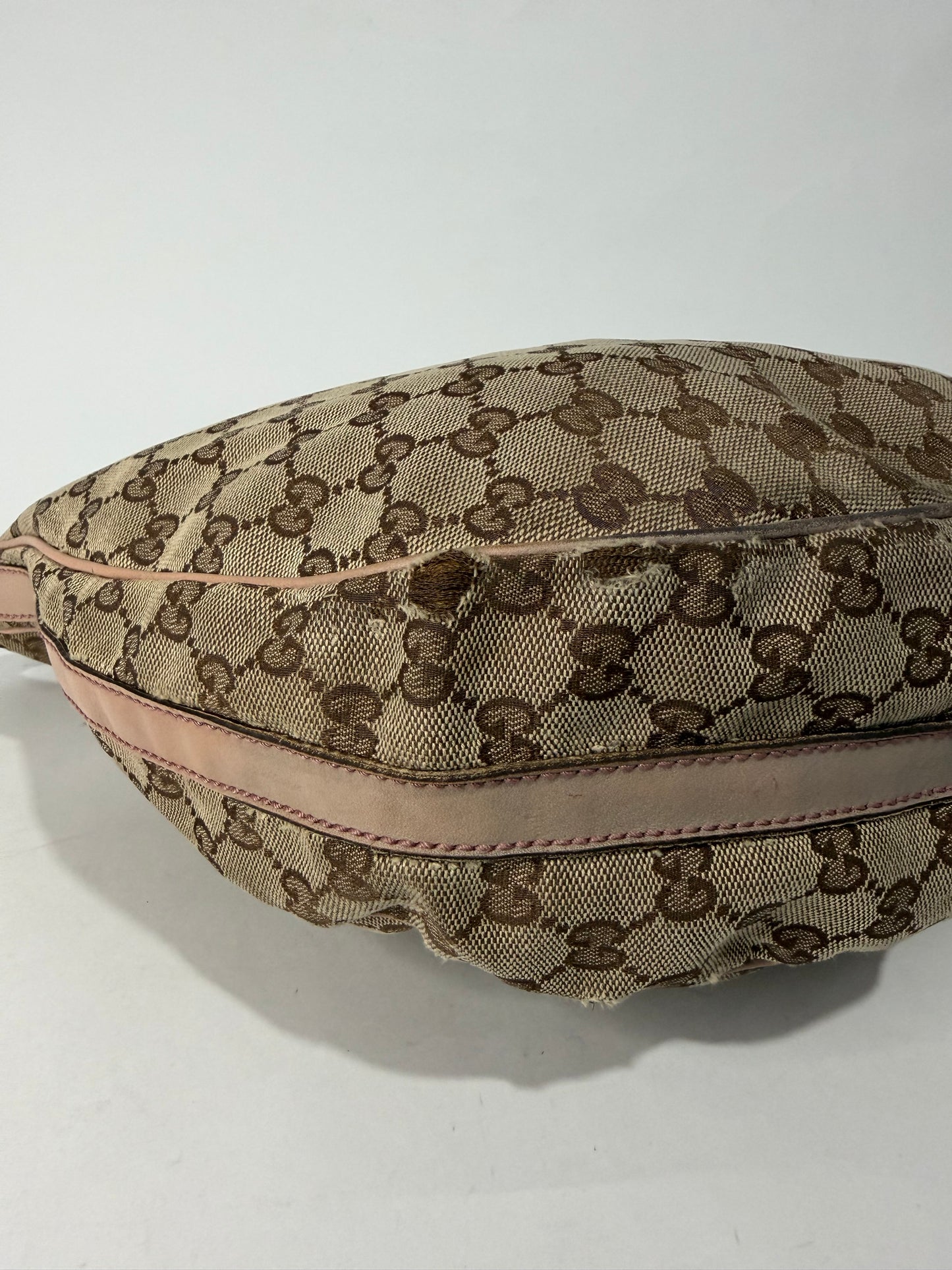 Gucci Beige/Bronze GG Canvas and Leather GG Twins Medium Hobo