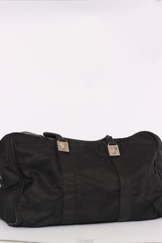 VERSACE 
Nylon Palazzo Duffle Bag Black