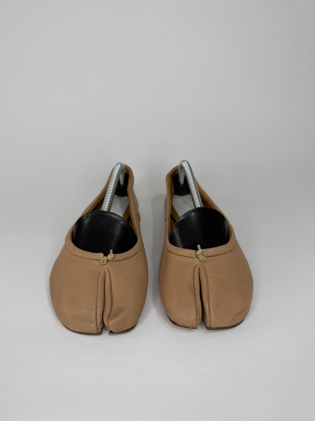 Maison Margiela Tabi Ballet Flats Brown Leather Split-Toe EU 37 / 7 US/ 4 UK