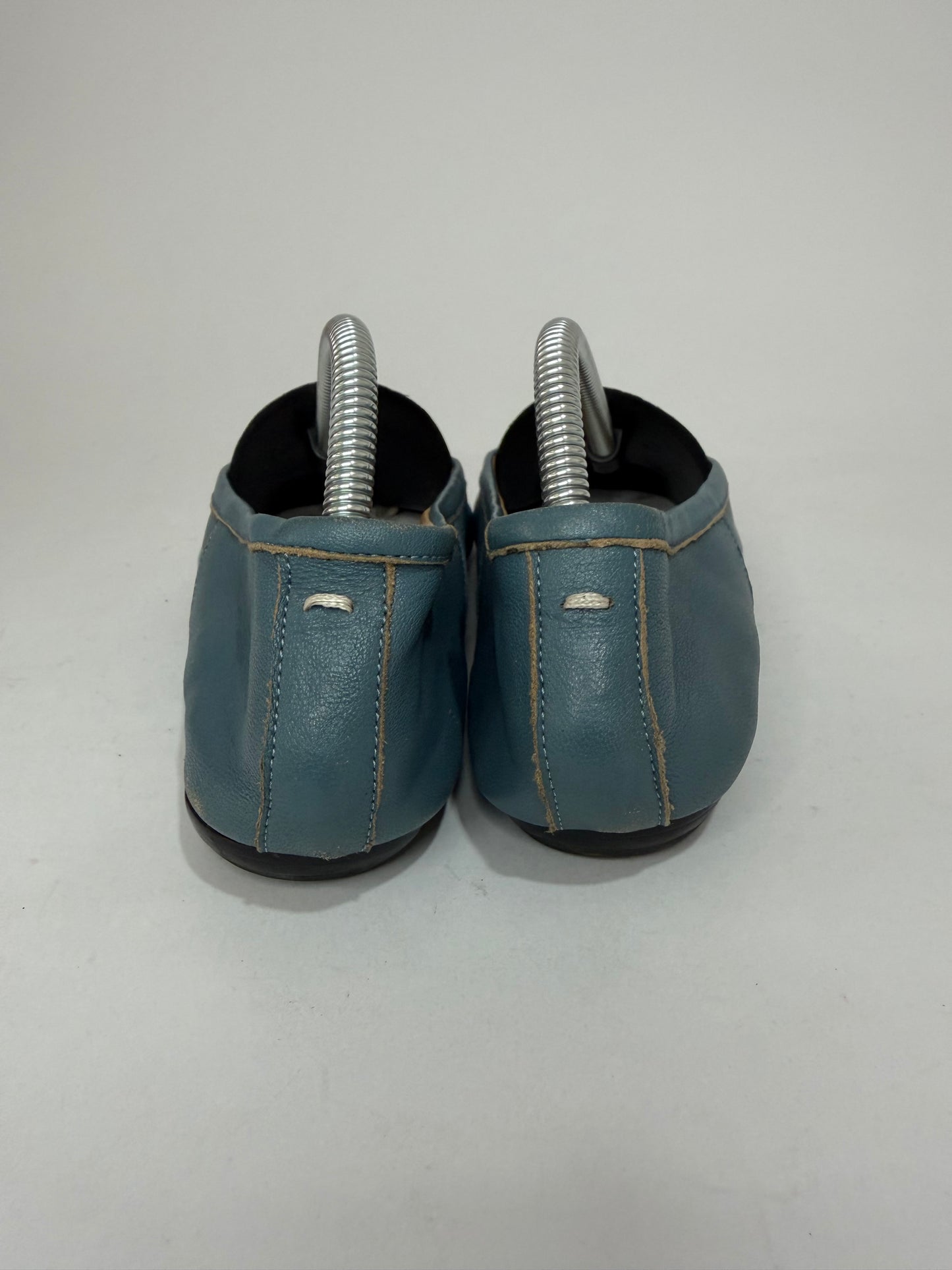 Maison Margiela Tabi Ballet Flats Blue Leather Split-Toe EU 35EU/ 5US