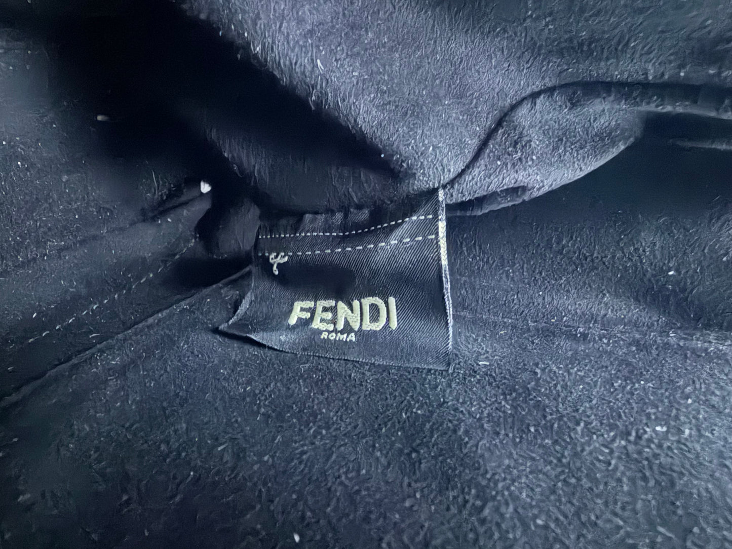 FENDI Black/Orange Smooth Calfskin Leather Dotcom Satchel Bag