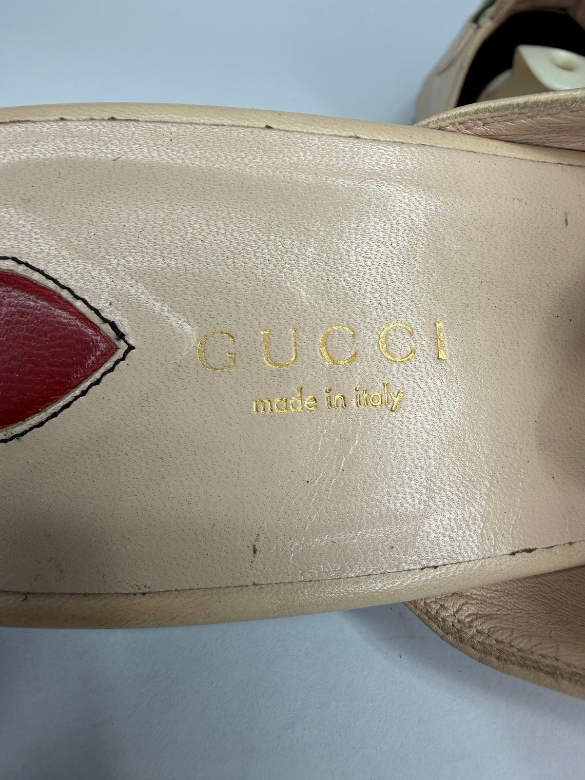 Gucci Beige Leather Princetown Horsebit Flat Mules Size 41 EU